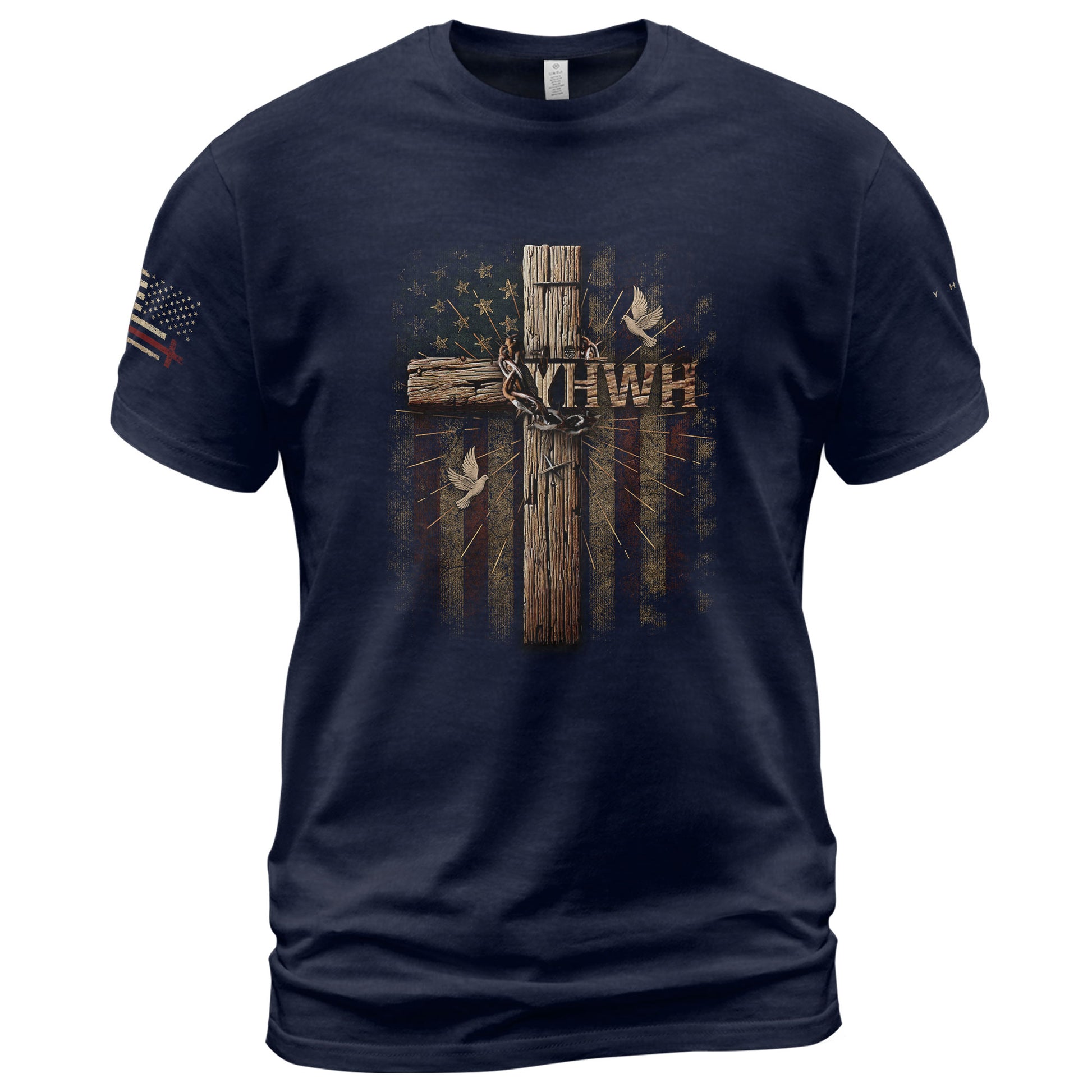 YHWH The Name Above All Names - Christian Shirts for Men, Faith Based Christian Tee Shirts - Rust Field Wear