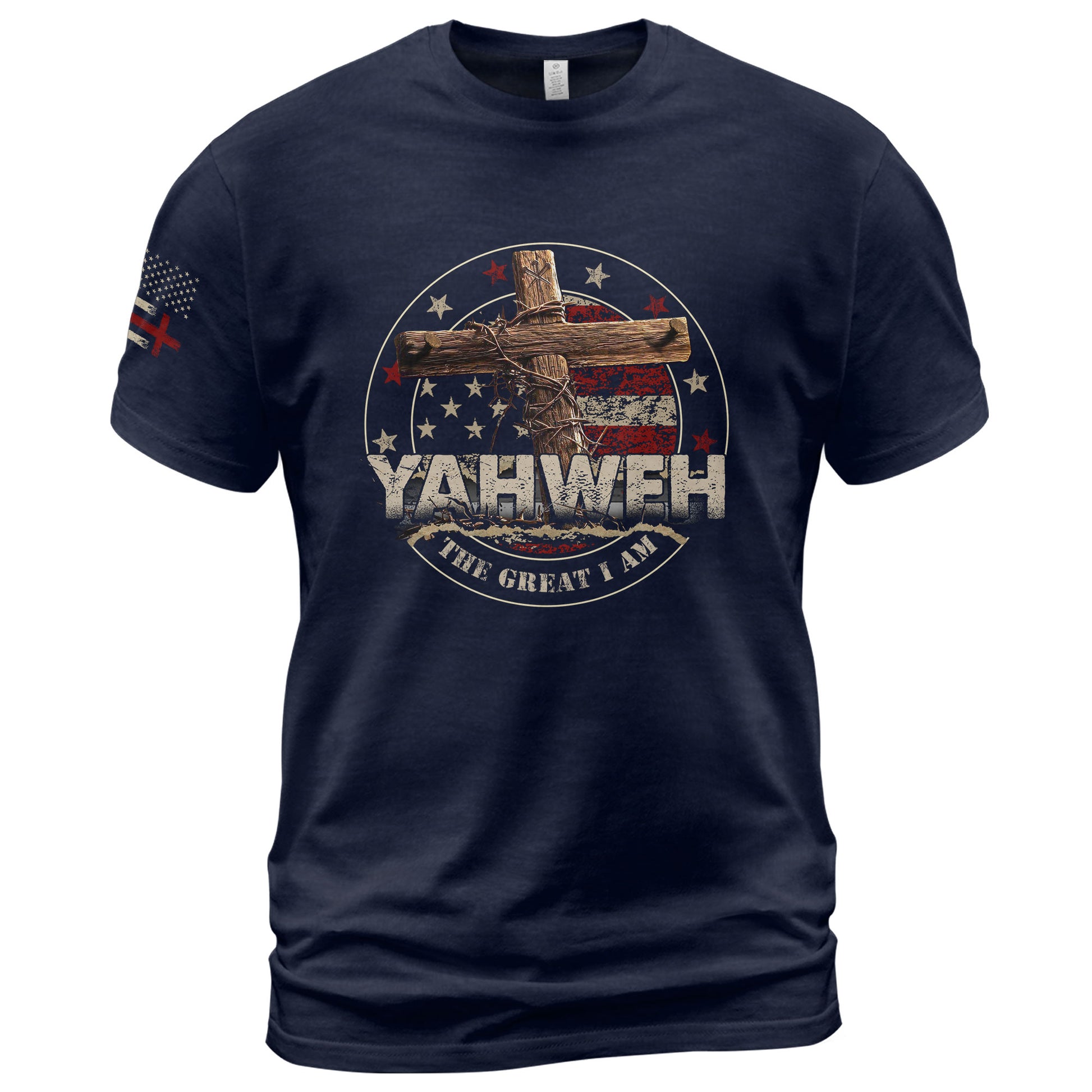 Yahweh The Great I Am, Bold and Unshaken, Christian Tee Shirts - Faith Shirts for Men - Rust Field Wear