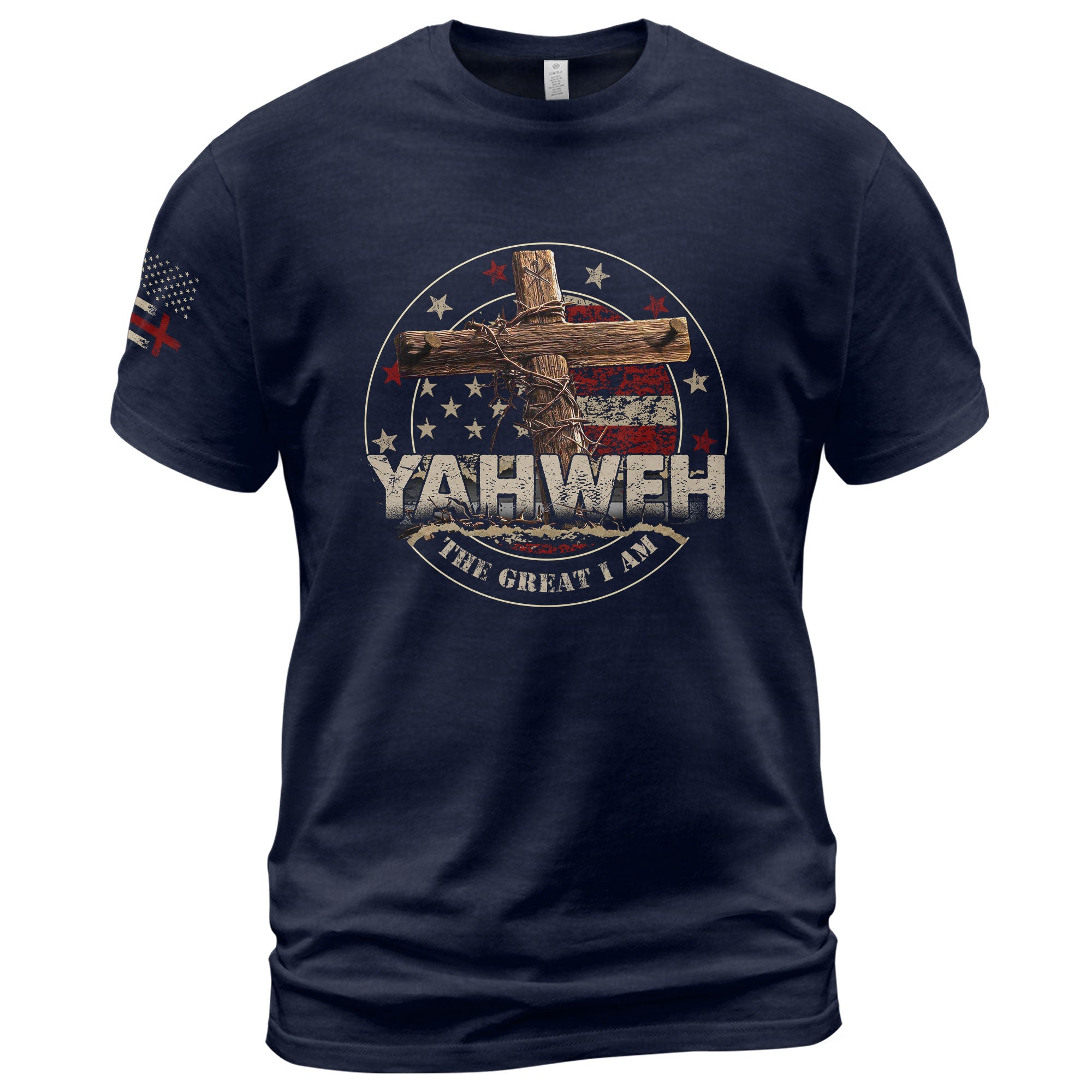 Yahweh The Great I Am, Bold and Unshaken, Christian Tee Shirts - Faith Shirts for Men - Rust Field Wear