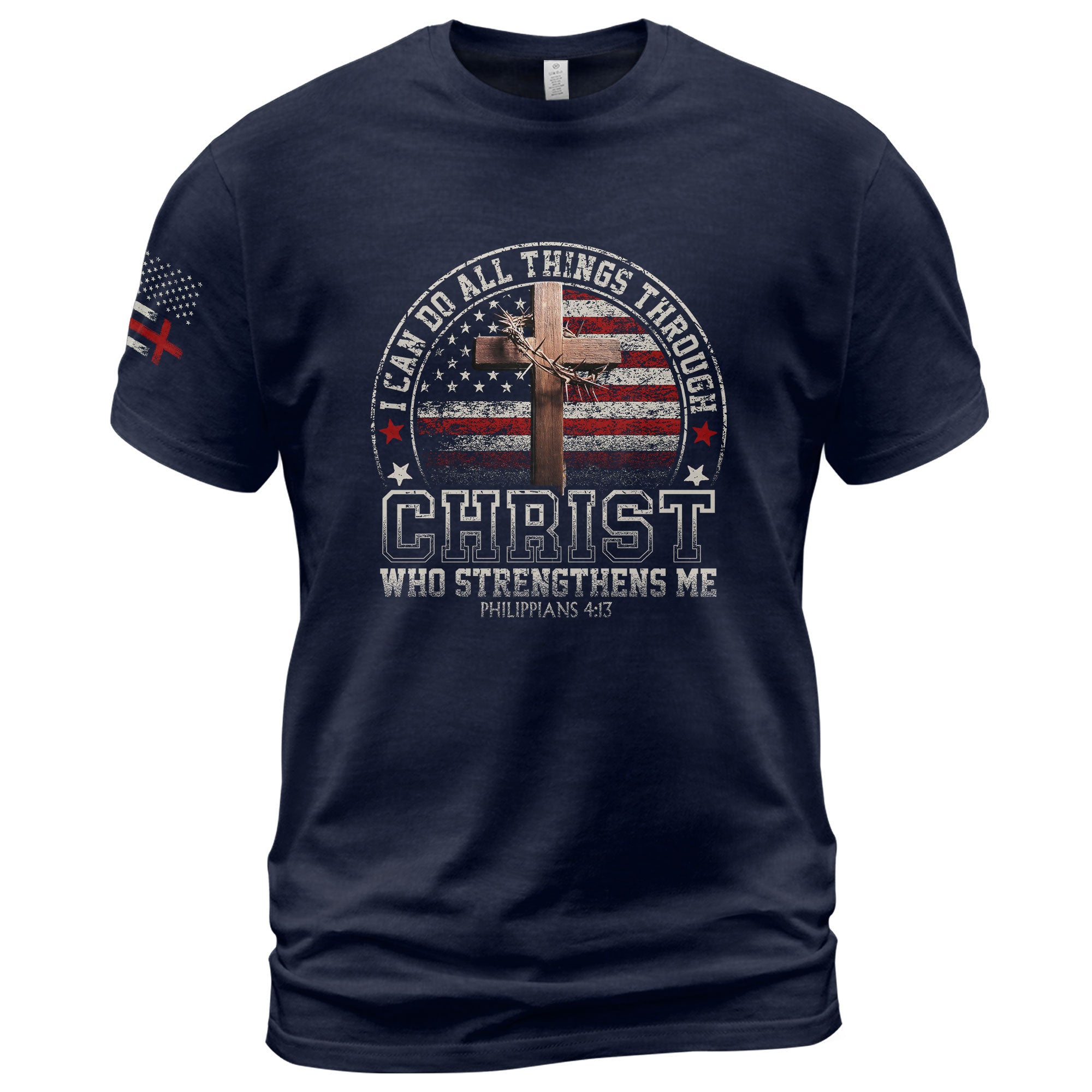 Faith Based Christian Tee Shirts, I Can Do All Things Through Christ Christian - Christian Shirts for Men - Rust Field Wear