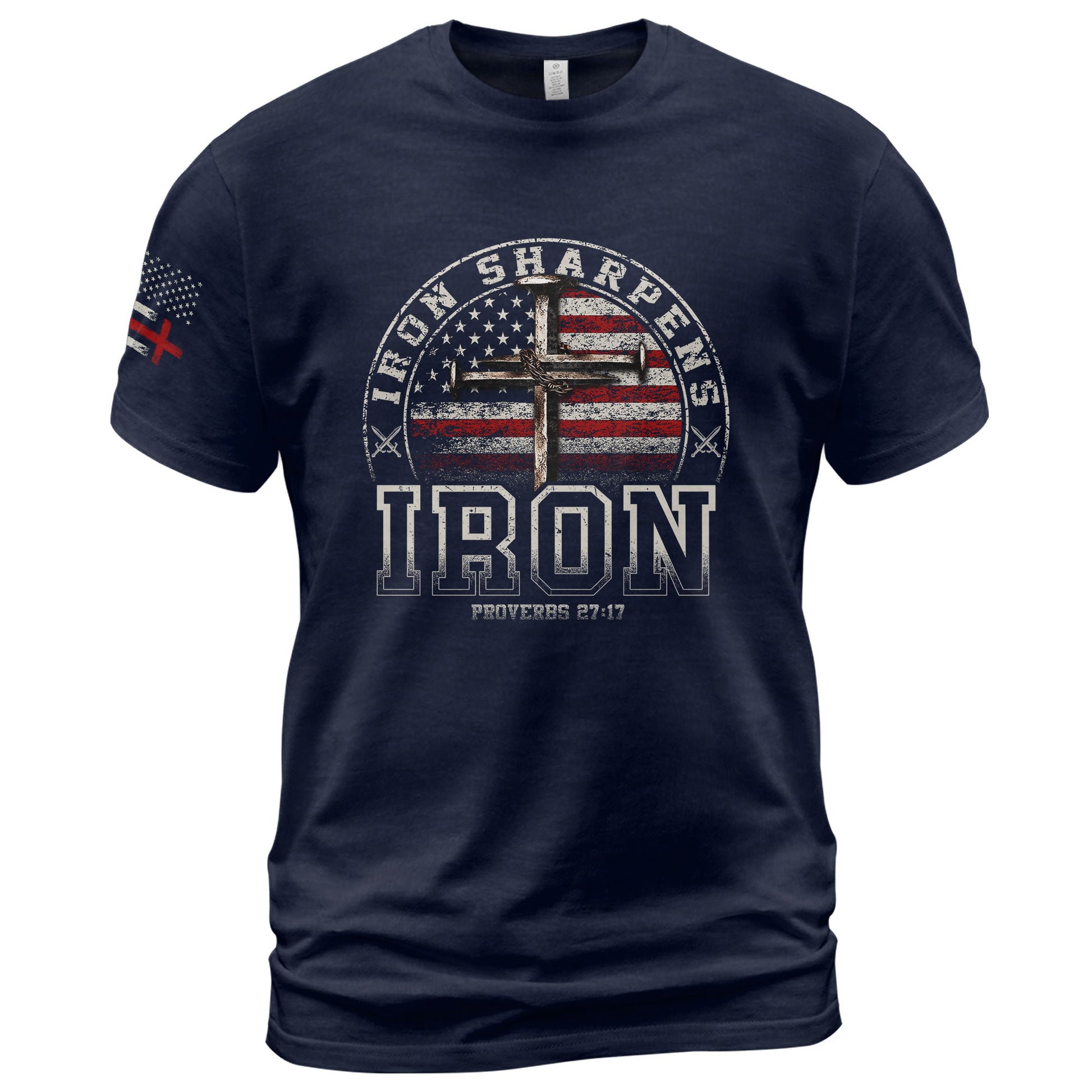 Christian Shirts for Men - Iron Sharpens Iron Christian, Christian Tee Shirts - Rust Field Wear