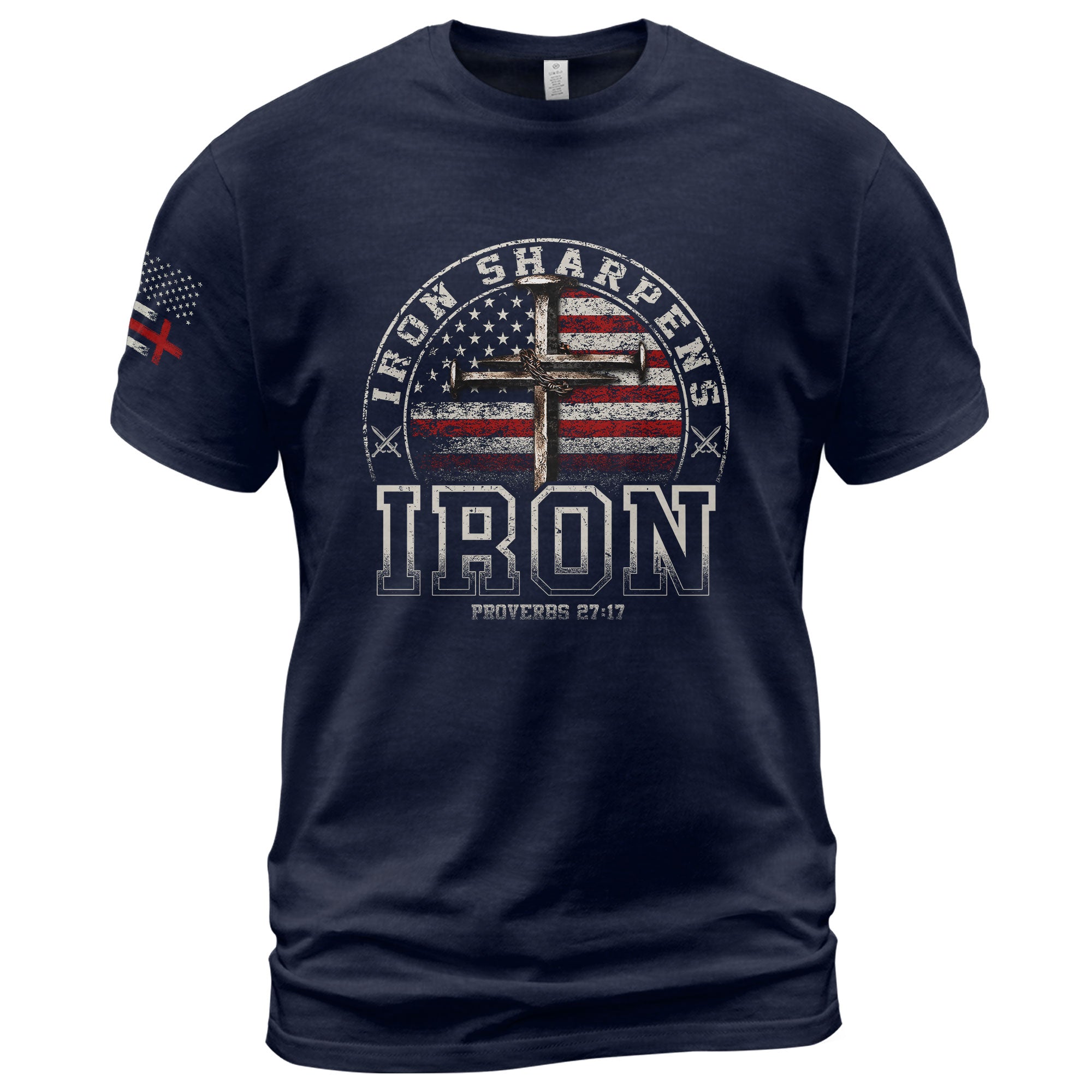 Christian Shirts for Men - Iron Sharpens Iron Christian, Christian Tee Shirts - Rust Field Wear