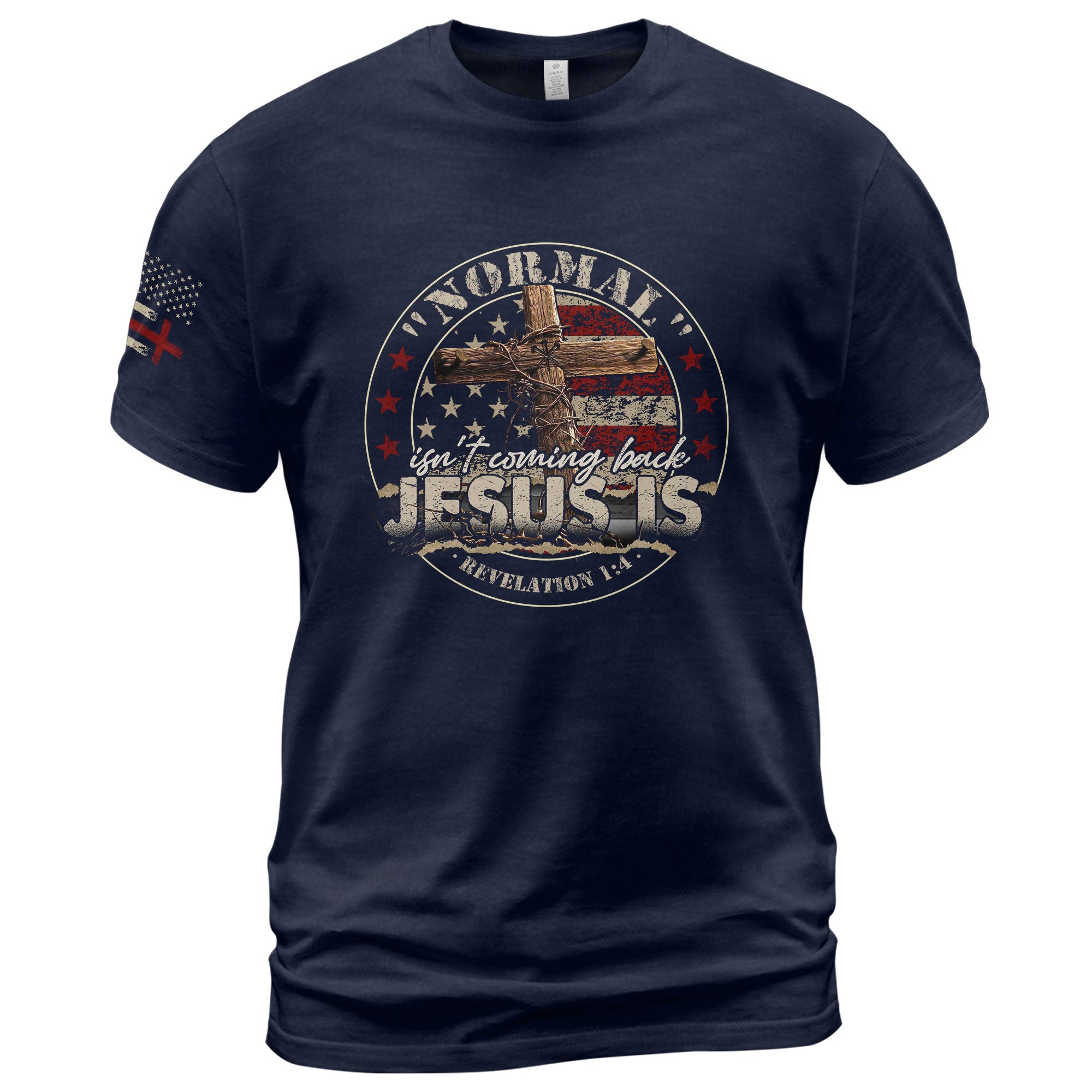 “Jesus Is Coming Normal Isn’t” - Christian Shirts for Men, Faith Based Christian Tee Shirts - Rust Field Wear
