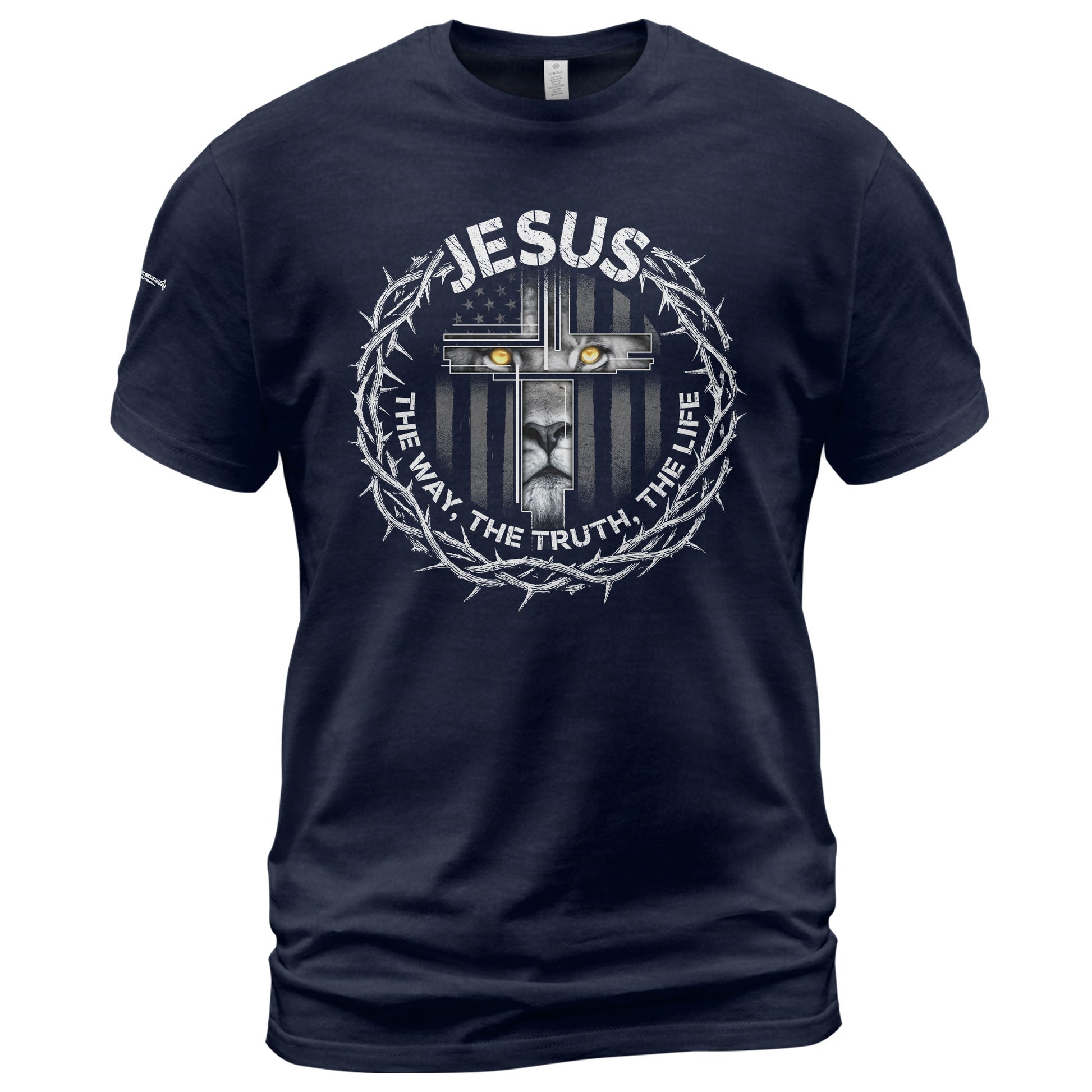 Jesus The Way The Truth The Life Crown of Thorns, Christian Tee Shirts - Faith Shirts for Men - Rust Field Wear