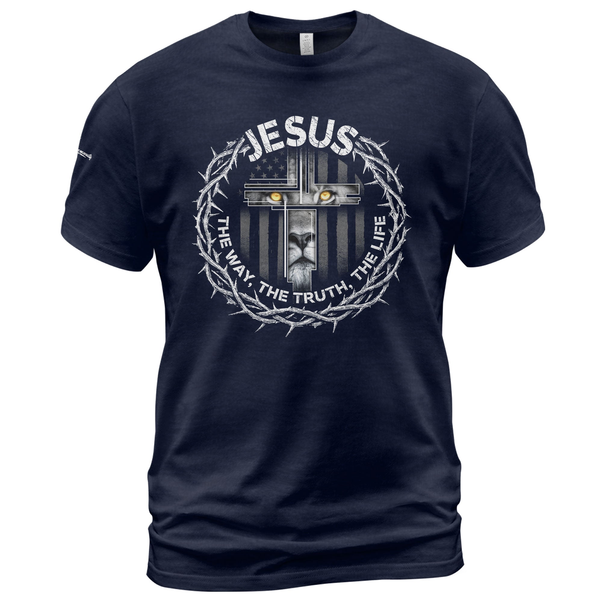 Jesus The Way The Truth The Life Crown of Thorns, Christian Tee Shirts - Faith Shirts for Men - Rust Field Wear