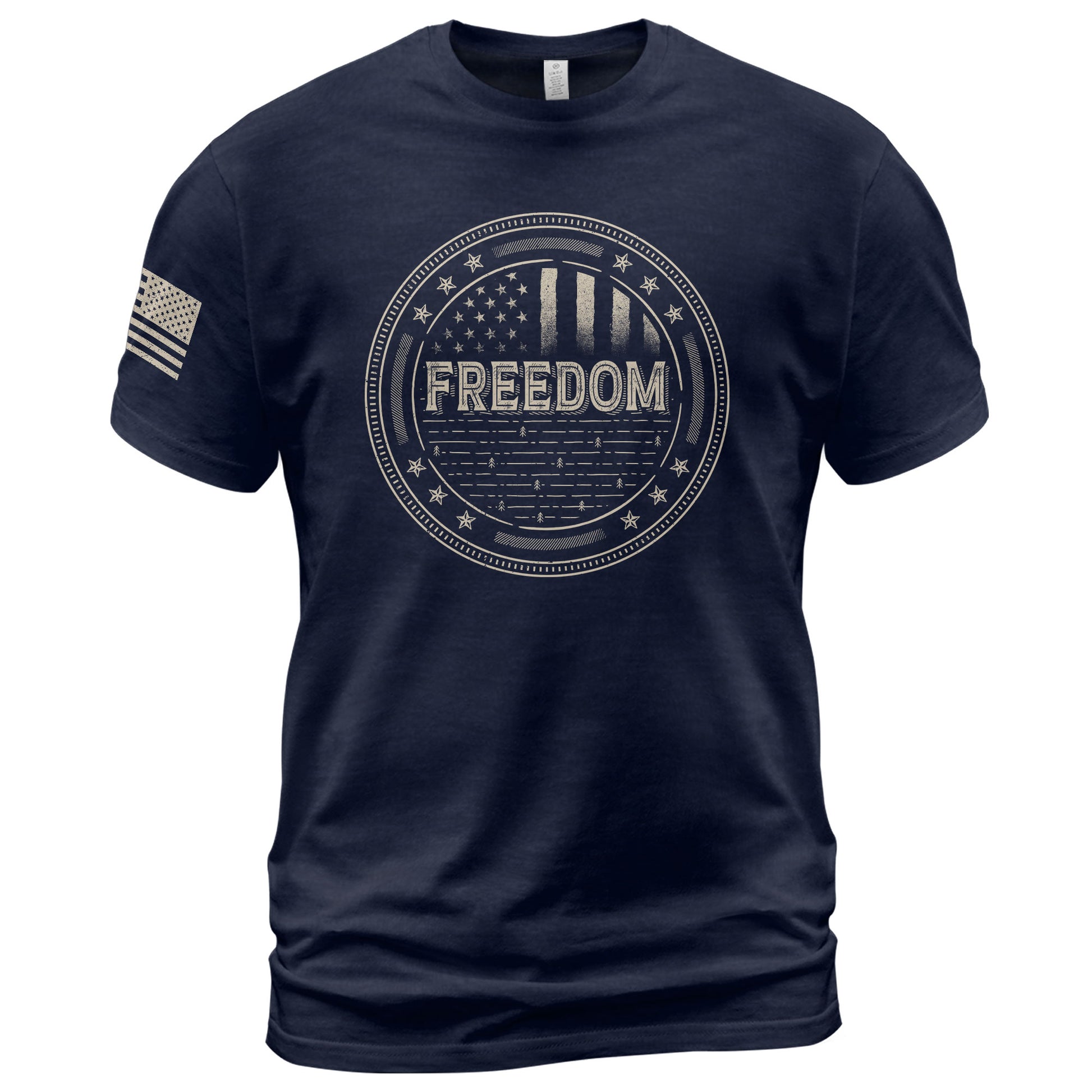 Freedom Honor Seal Patriotic Tribute - Freedom Shirts for Men, Patriotic T Shirts - Rust Field Wear
