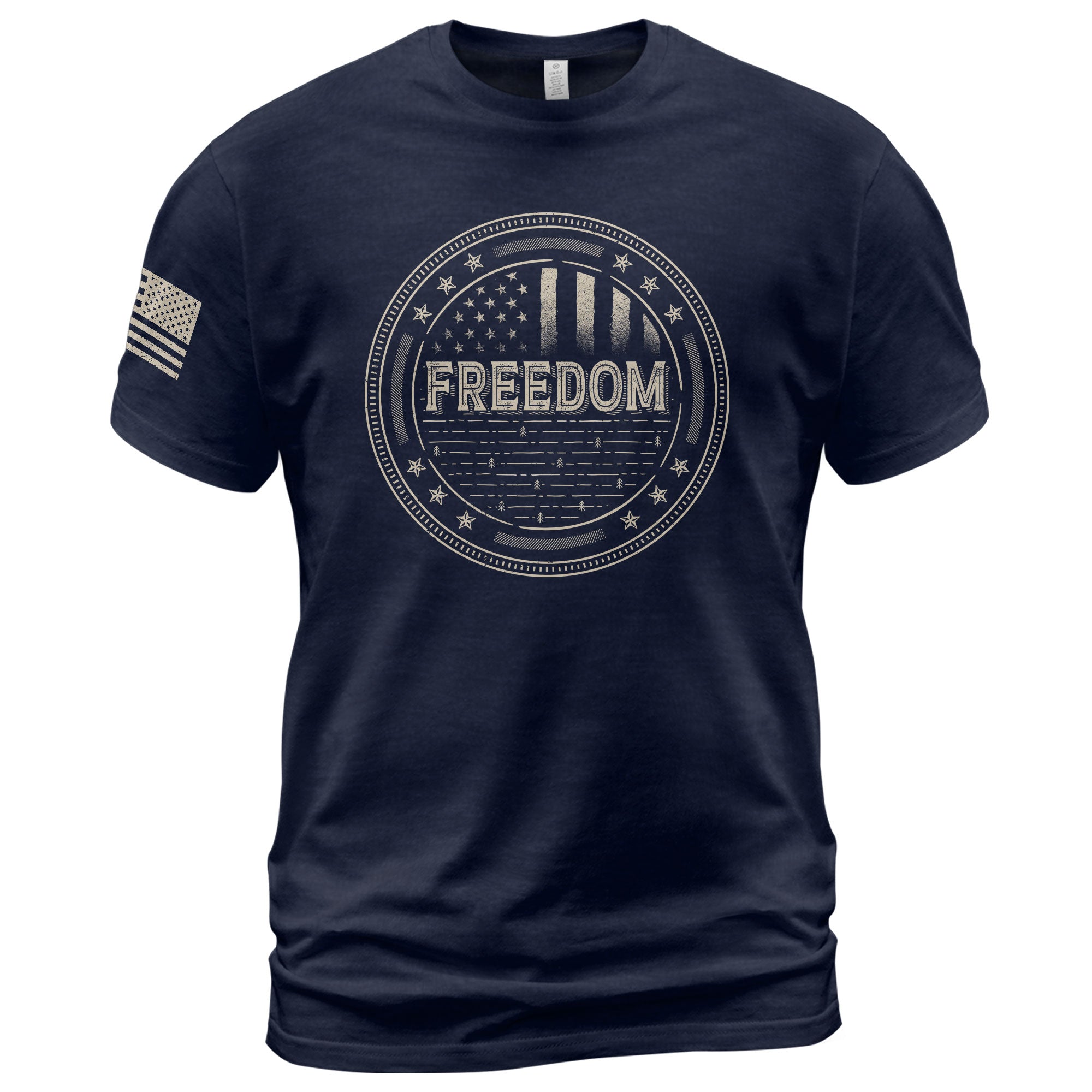 Freedom Honor Seal Patriotic Tribute - Freedom Shirts for Men, Patriotic T Shirts - Rust Field Wear