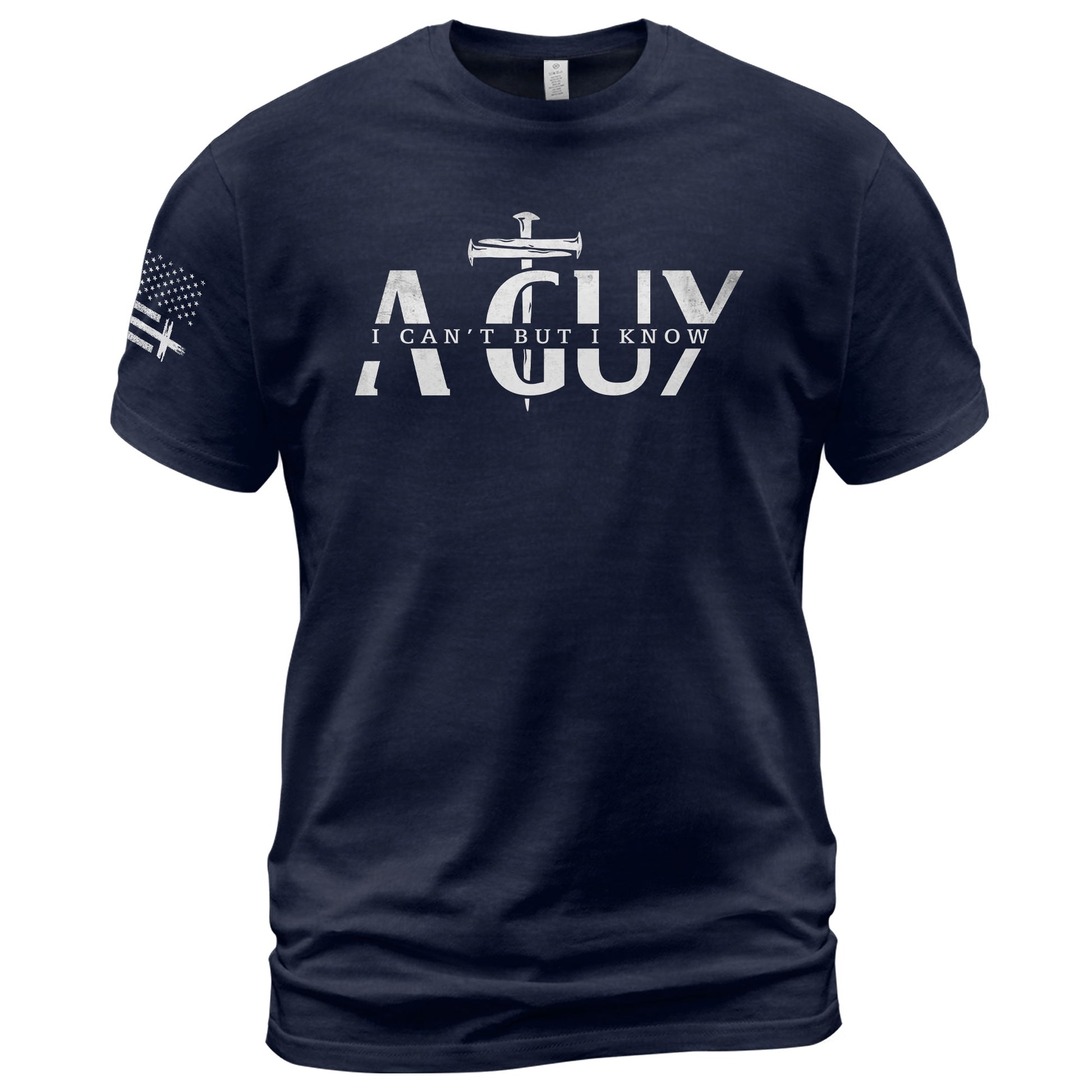 I Can’t But I Know A Guy Cross Nail Christian - Christian Shirts for Men, Faith Based Christian Tee Shirts - Rust Field Wear