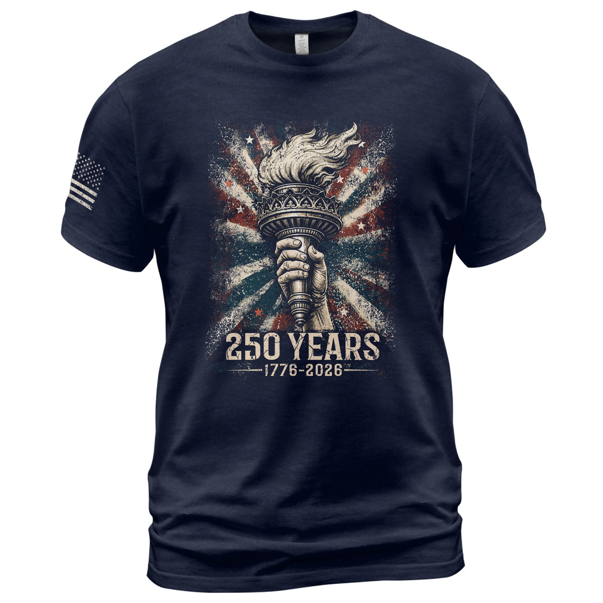 USA 250th Anniversary 250 Years Shirt 1776-2026 Liberty Torch Patriotic Pride - Rust Field Wear