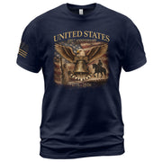 USA 250th Anniversary 250 Years Shirt 1776-2026 Liberty Bell Eagle Patriotic - Rust Field Wear