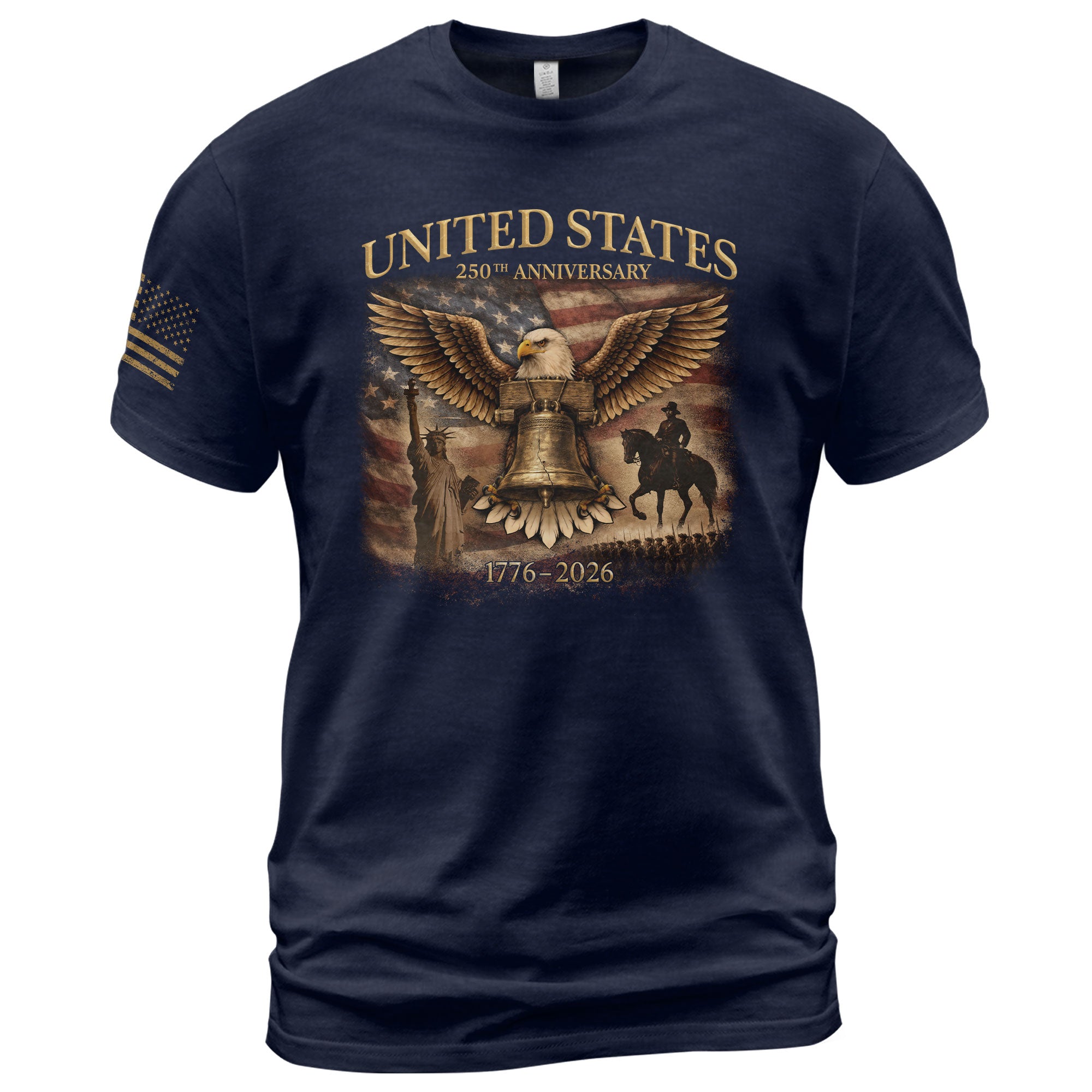 USA 250th Anniversary 250 Years Shirt 1776-2026 Liberty Bell Eagle Patriotic - Rust Field Wear
