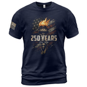 USA 250th Anniversary Shirt 1776-2026 American Flag Liberty Torch Patriotic for Men - Rust Field Wear