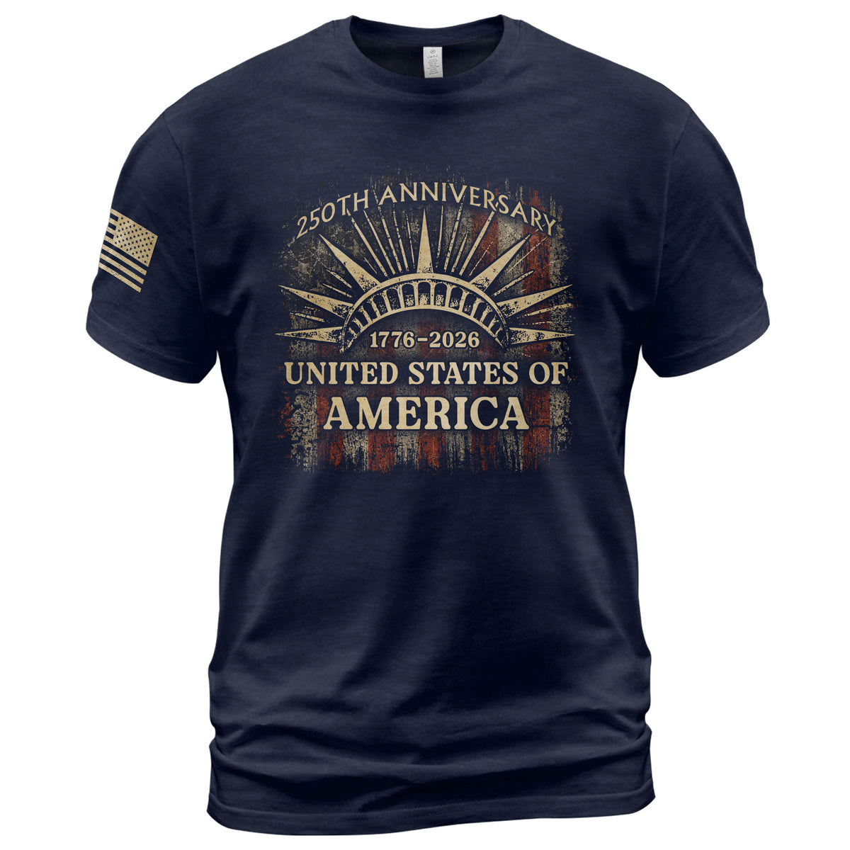 United States of 250 Years America Anniversary Shirt 1776-2026 Lady Liberty Crown Patriotic - Rust Field Wear