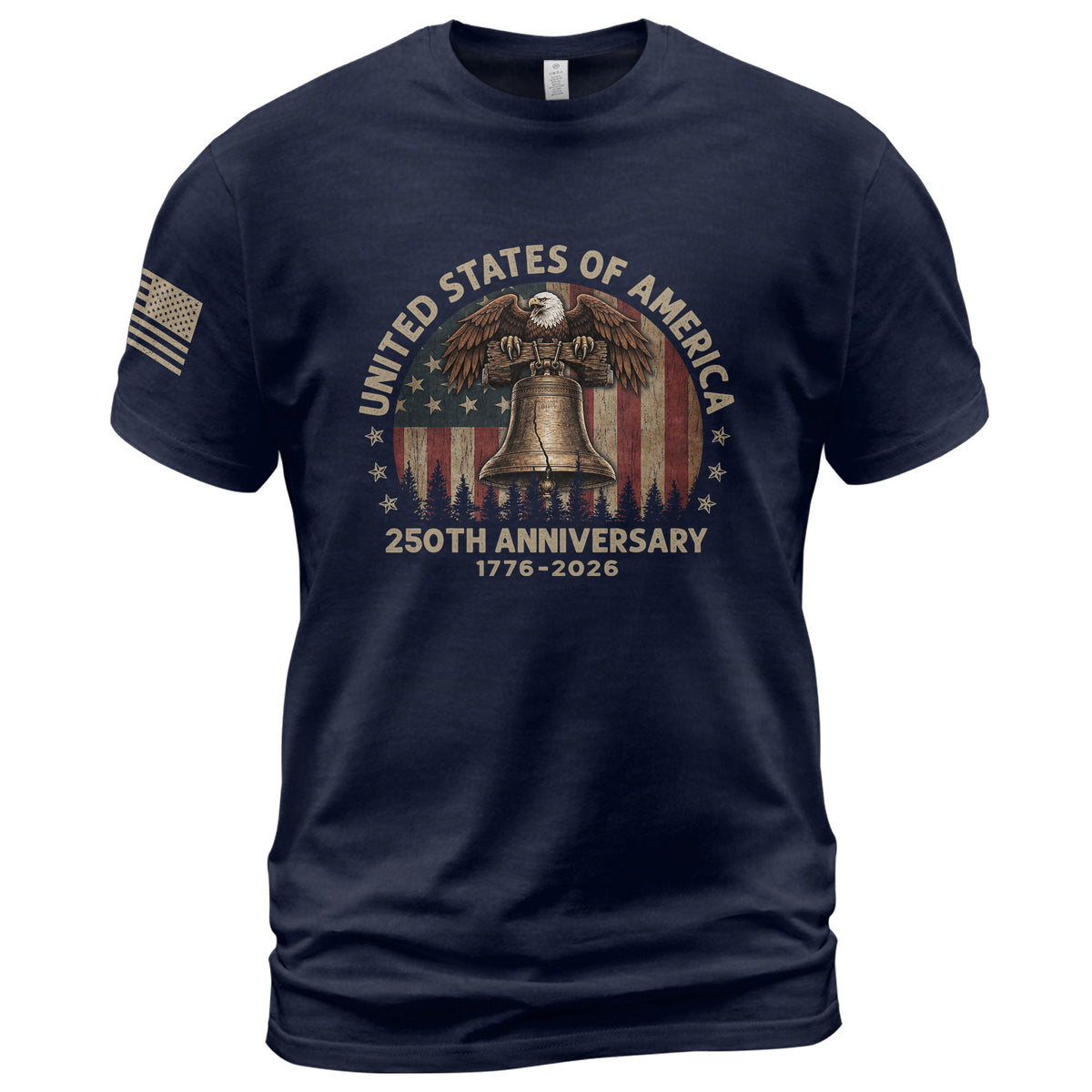 United States of 250 Years America Anniversary Shirt 1776-2026 Eagle Liberty Bell Patriotic - Rust Field Wear