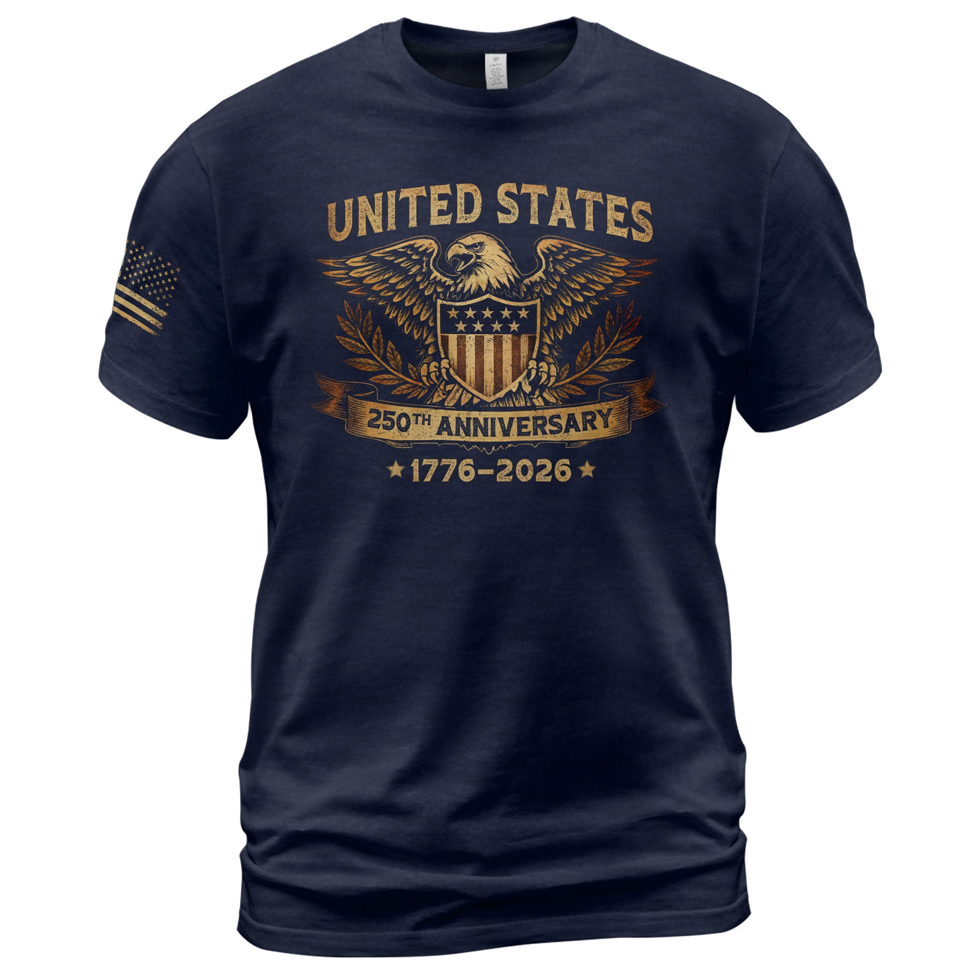 USA 250th Anniversary Shirt 1776-2026 American Pride Patriotic Eagle Shield Laurel - Rust Field Wear