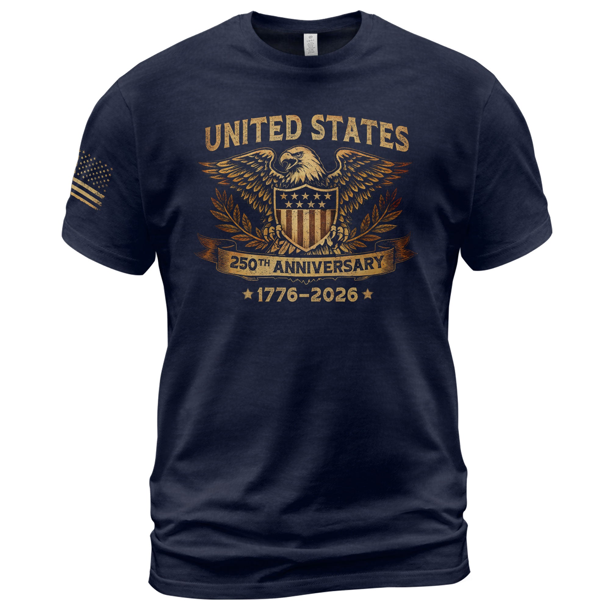 USA 250th Anniversary Shirt 1776-2026 American Pride Patriotic Eagle Shield Laurel - Rust Field Wear