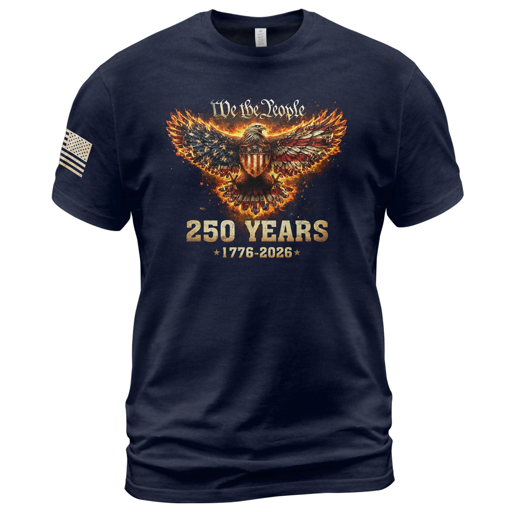 USA 250th Anniversary 250 Years Shirt 1776-2026 American Eagle We The People - Rust Field Wear