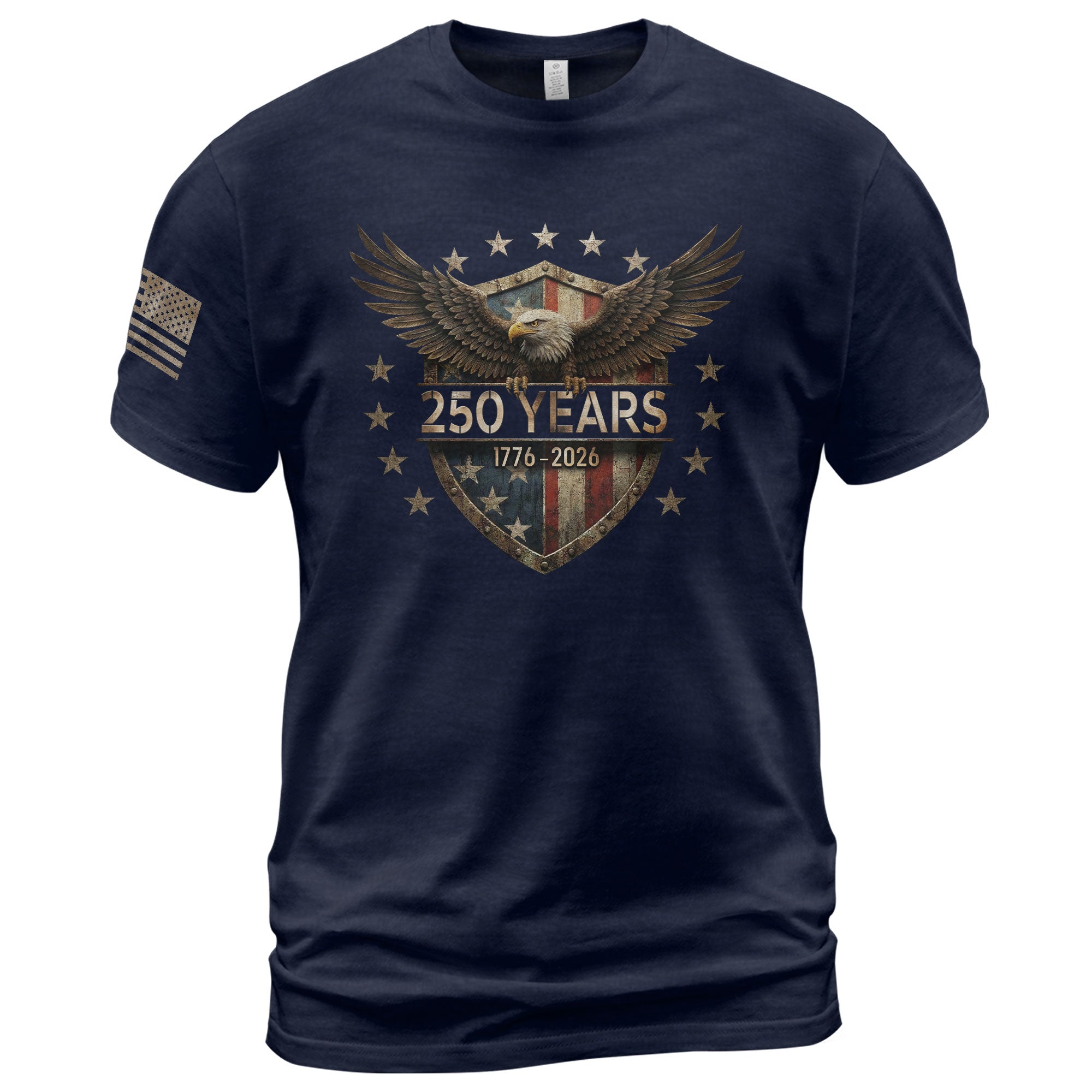 USA 250th Anniversary Shirt 1776-2026 American Flag Eagle Patriotic for Men - Rust Field Wear