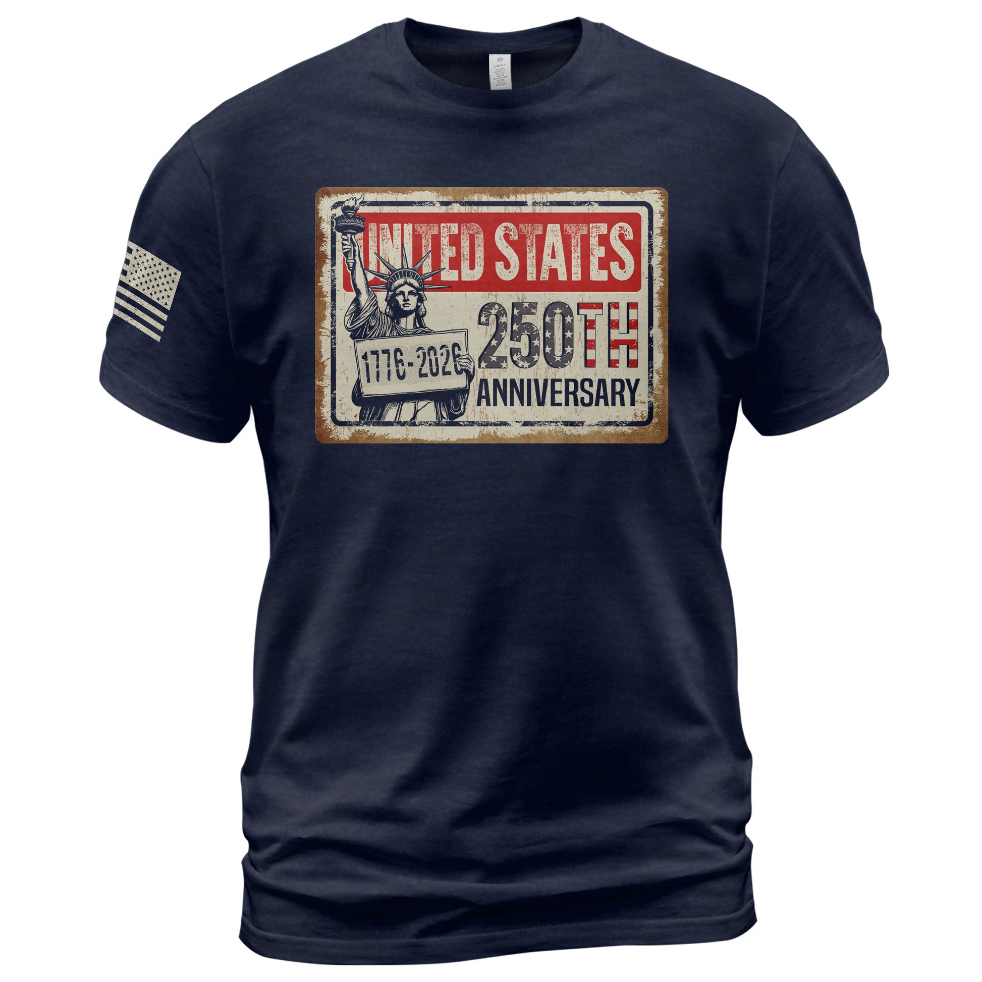 United States 250th Anniversary 250 Years Vintage Sign Shirt Lady Liberty Patriotic - Rust Field Wear
