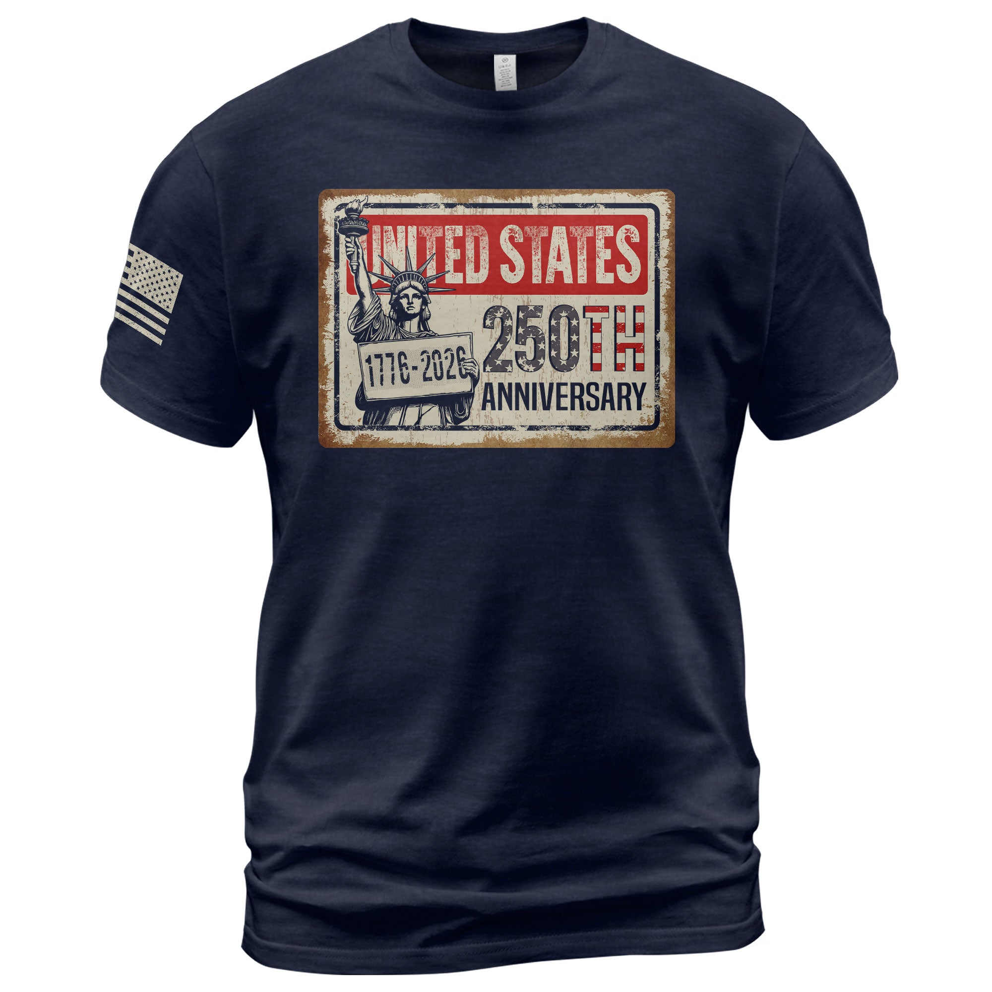 United States 250th Anniversary 250 Years Vintage Sign Shirt Lady Liberty Patriotic - Rust Field Wear