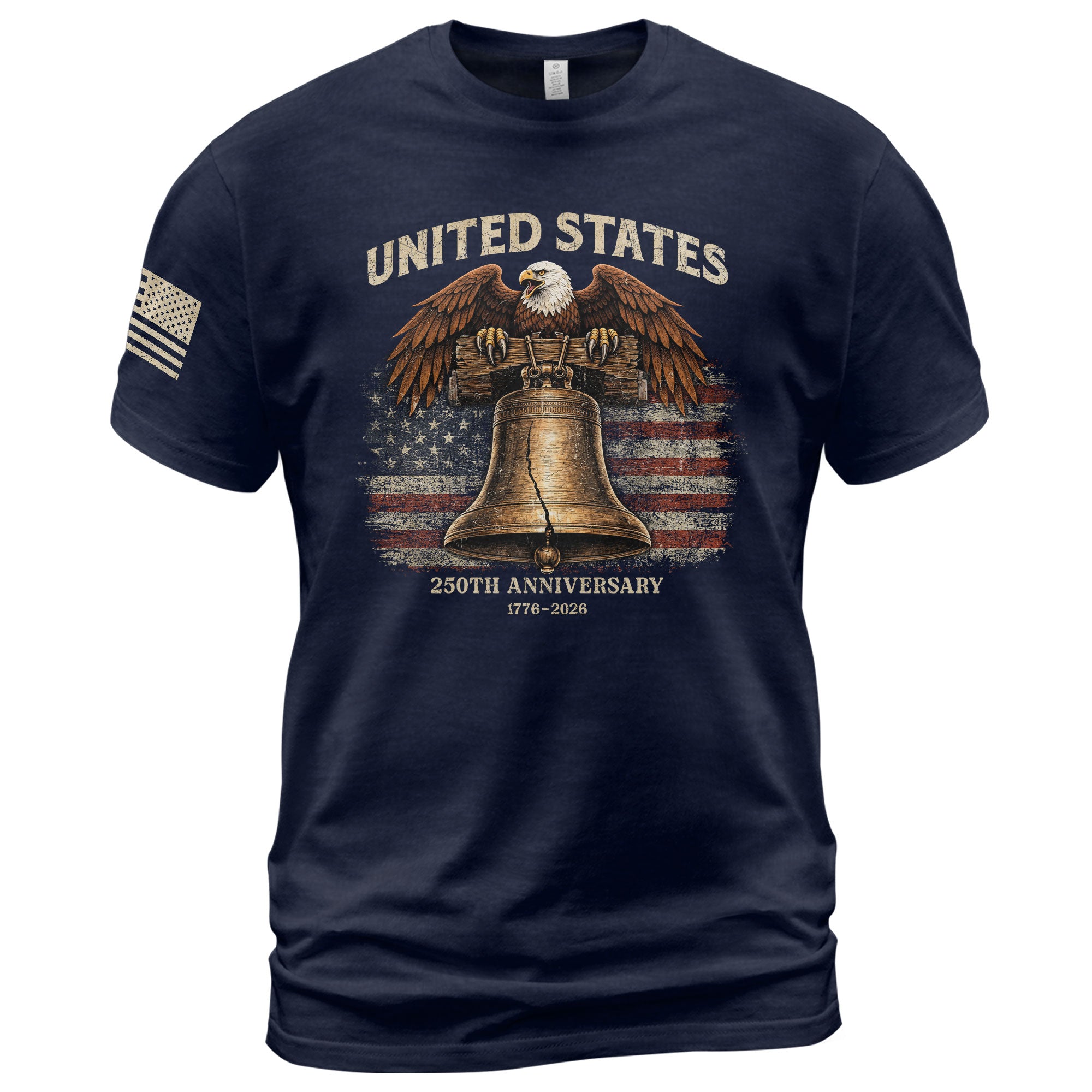 USA 250th Anniversary 250 Years Shirt 1776 2026 Liberty Bell Eagle American Pride - Rust Field Wear