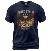 USA 250th Anniversary 250 Years Shirt 1776-2026 Vintage American Eagle Liberty Bell - Rust Field Wear