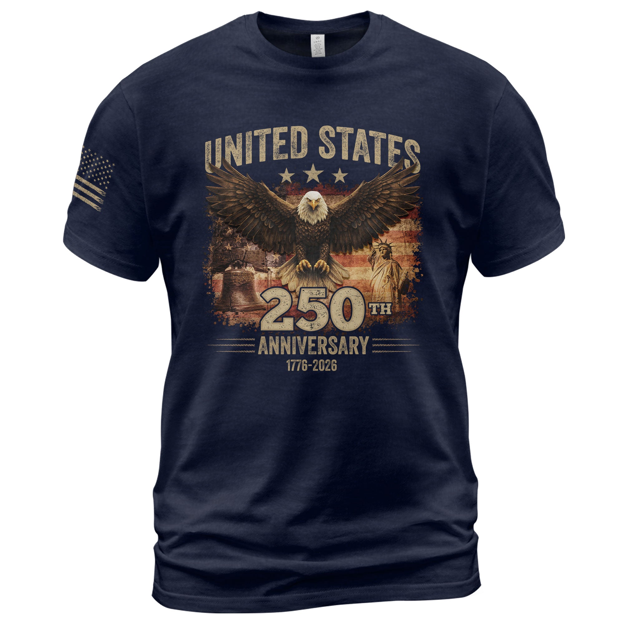 USA 250th Anniversary 250 Years Shirt 1776-2026 Vintage American Eagle Liberty Bell - Rust Field Wear