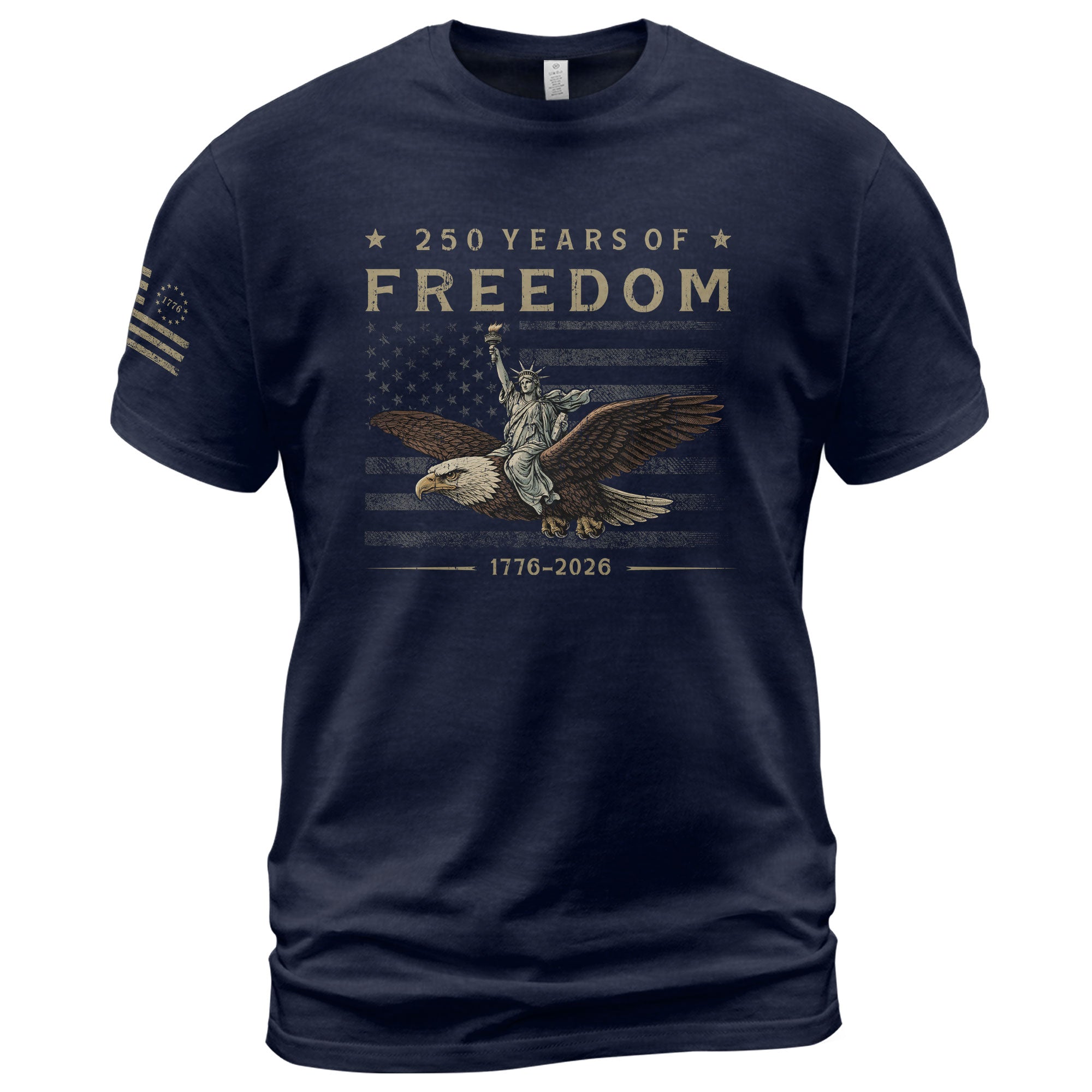 USA 250th Anniversary Shirt 250 Years of Freedom 1776-2026 We The People Eagle Lady Liberty Patriotic - Rust Field Wear