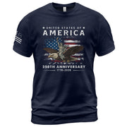 United States of 250 Years America Anniversary Shirt 1776-2026 USA Flag Liberty Eagle Patriotic Mens - Rust Field Wear