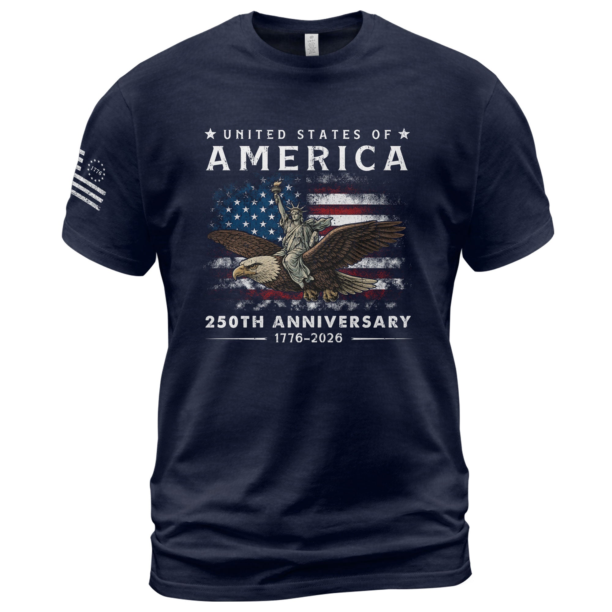United States of 250 Years America Anniversary Shirt 1776-2026 USA Flag Liberty Eagle Patriotic Mens - Rust Field Wear