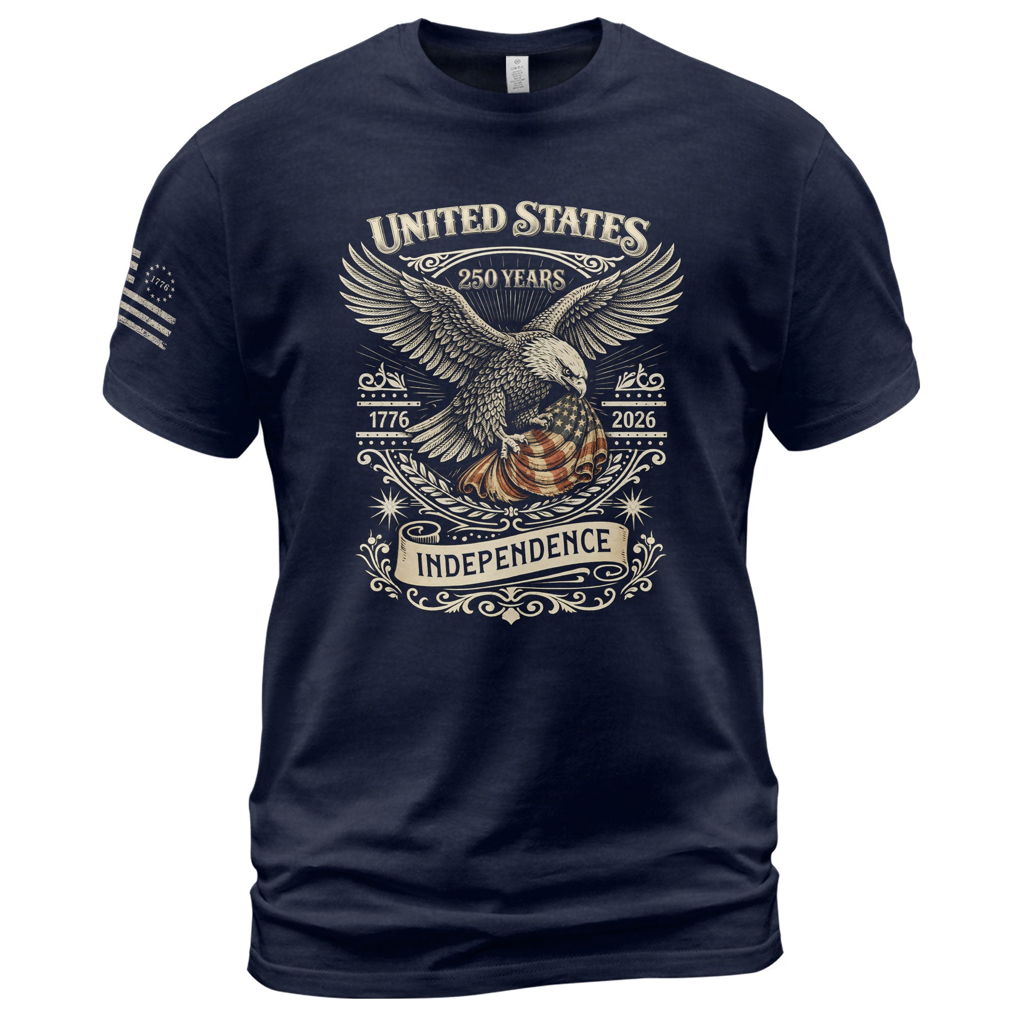 USA 250th Anniversary Shirt 1776-2026 American Flag Eagle Patriotic Mens - Rust Field Wear
