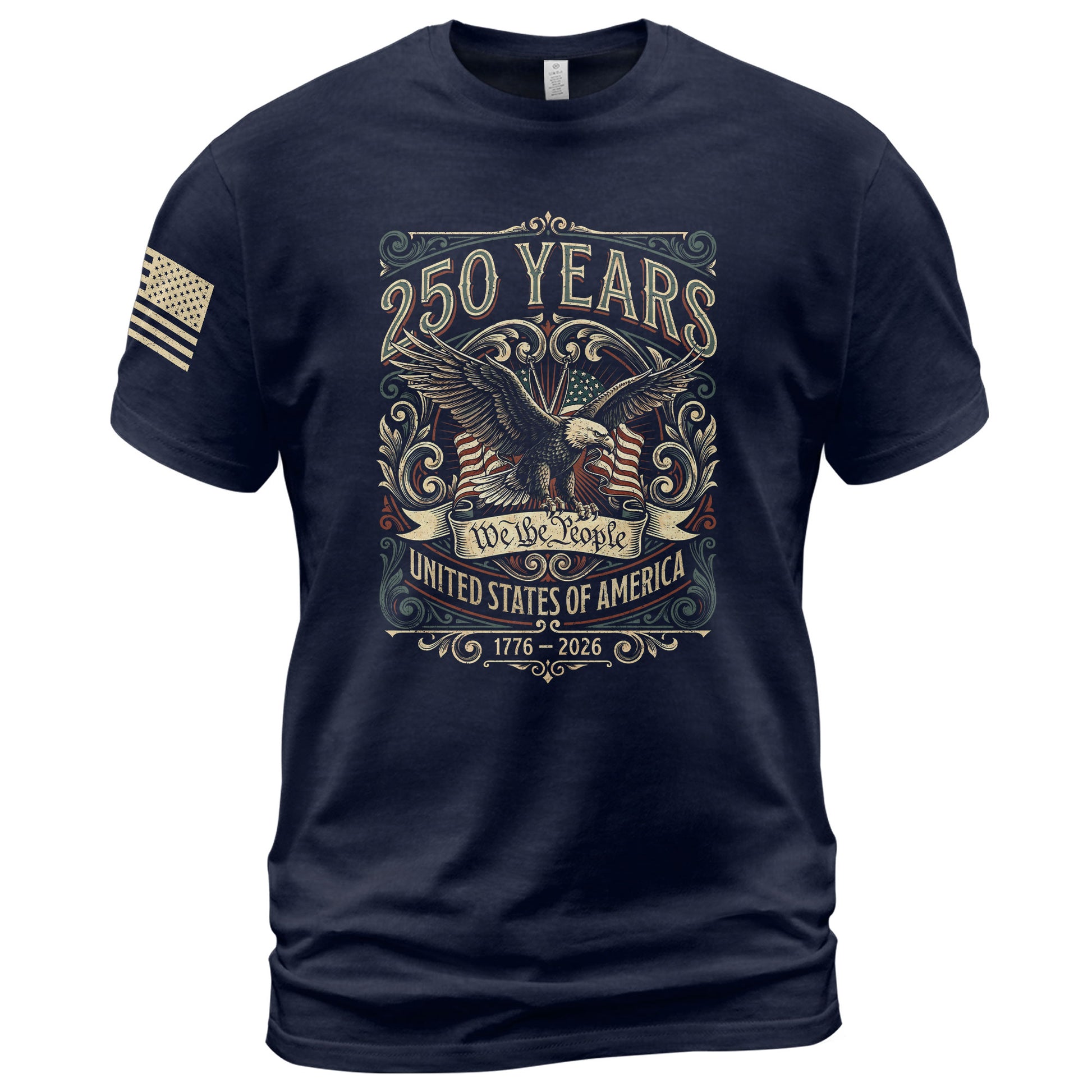 United States 250 Years Independence Shirt 1776–2026 American Eagle Patriotic Apparel - Rust Field Wear