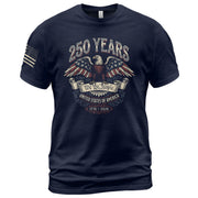 250 Years America Anniversary Shirt 1776–2026 Past and Present American Eagle Design - Rust Field Wear
