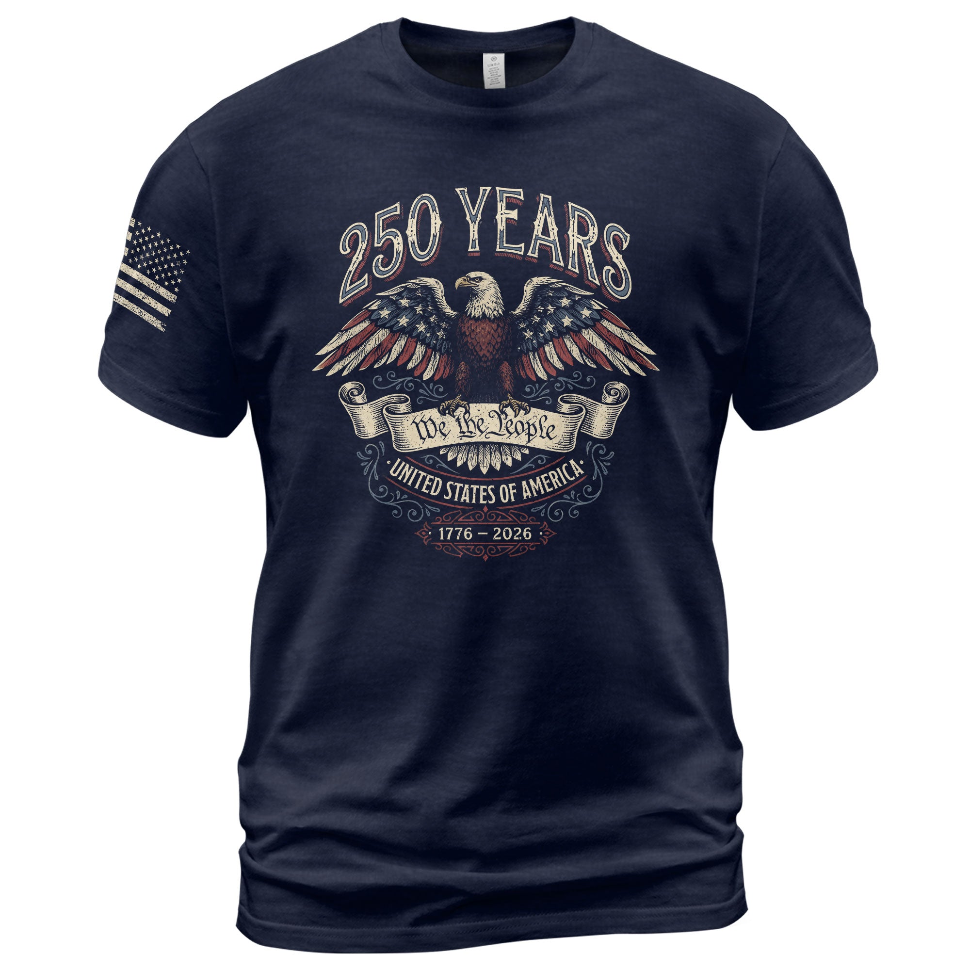 250 Years America Anniversary Shirt 1776–2026 Past and Present American Eagle Design - Rust Field Wear