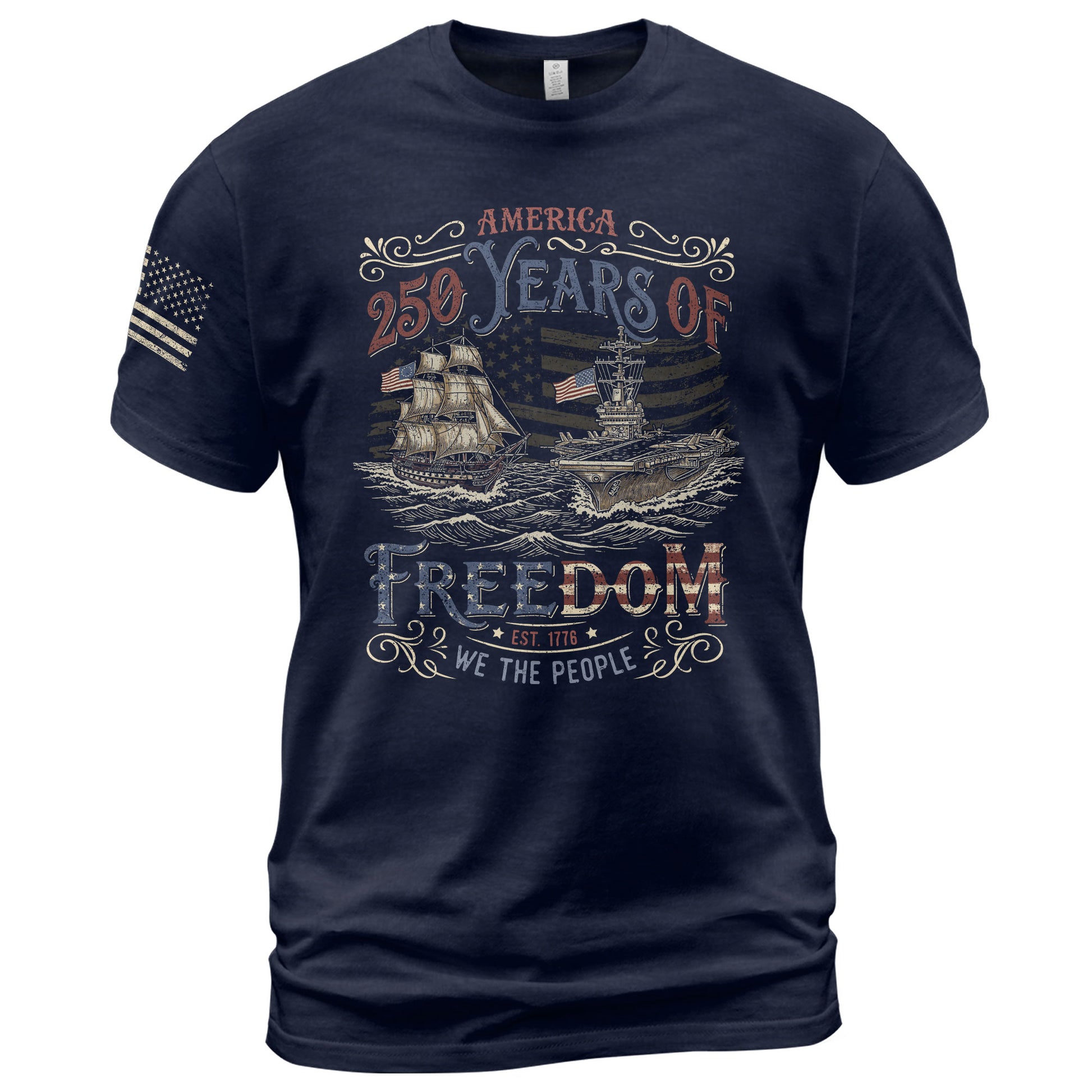 USA Patriotic 250th Anniversary Shirt Freedom Heritage Since 1776 - Rust Field Wear