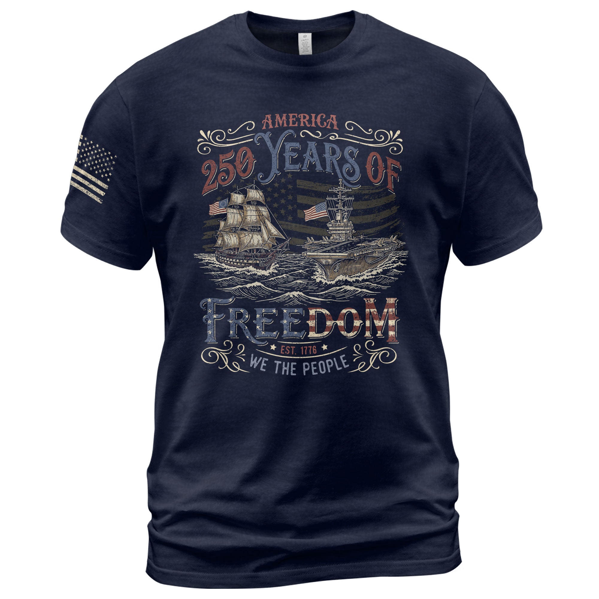 USA Patriotic 250th Anniversary Shirt Freedom Heritage Since 1776 - Rust Field Wear