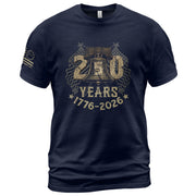 USA 250th Anniversary T-Shirt 250 Years 1776-2026 Liberty Bell Patriotic America - Rust Field Wear