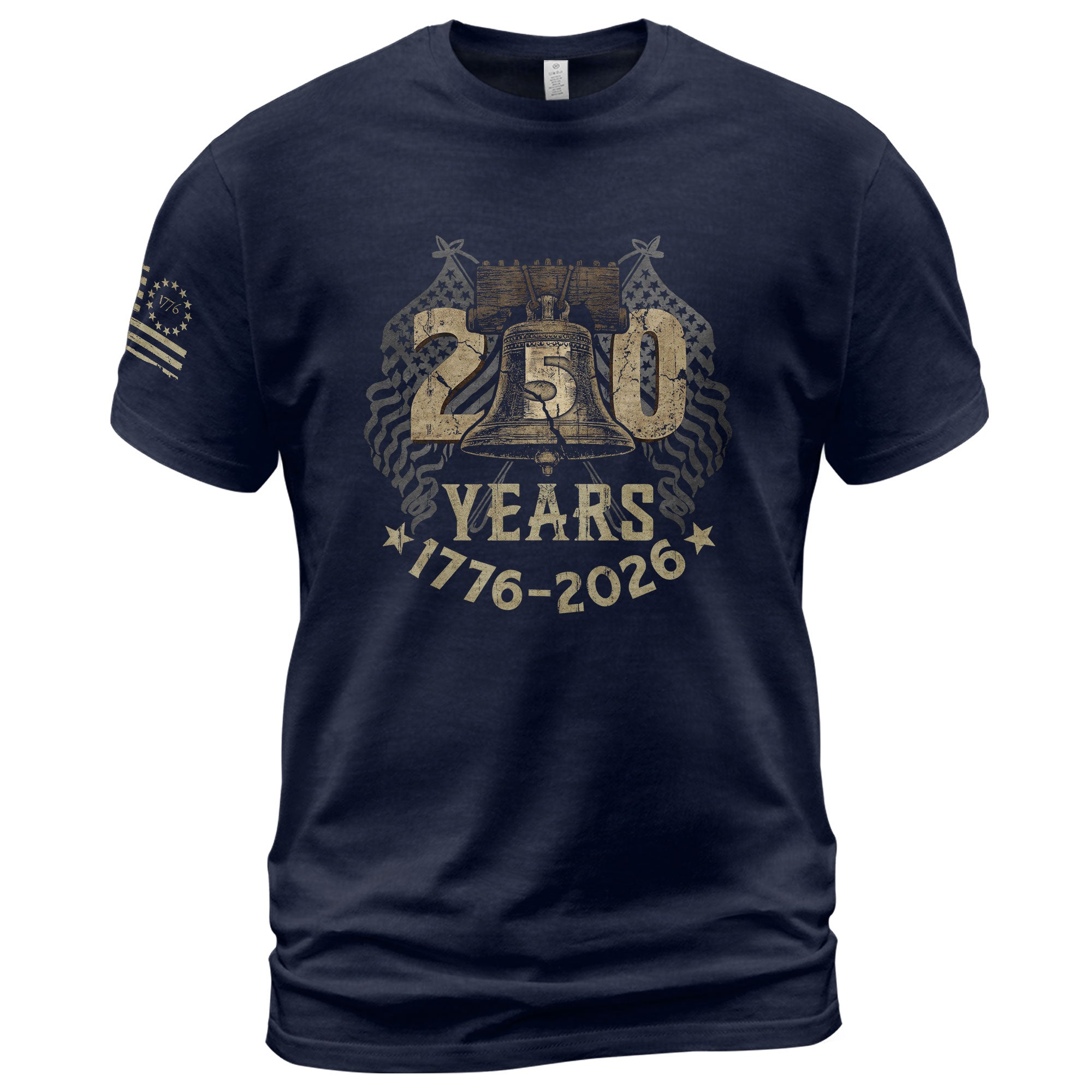 USA 250th Anniversary T-Shirt 250 Years 1776-2026 Liberty Bell Patriotic America - Rust Field Wear