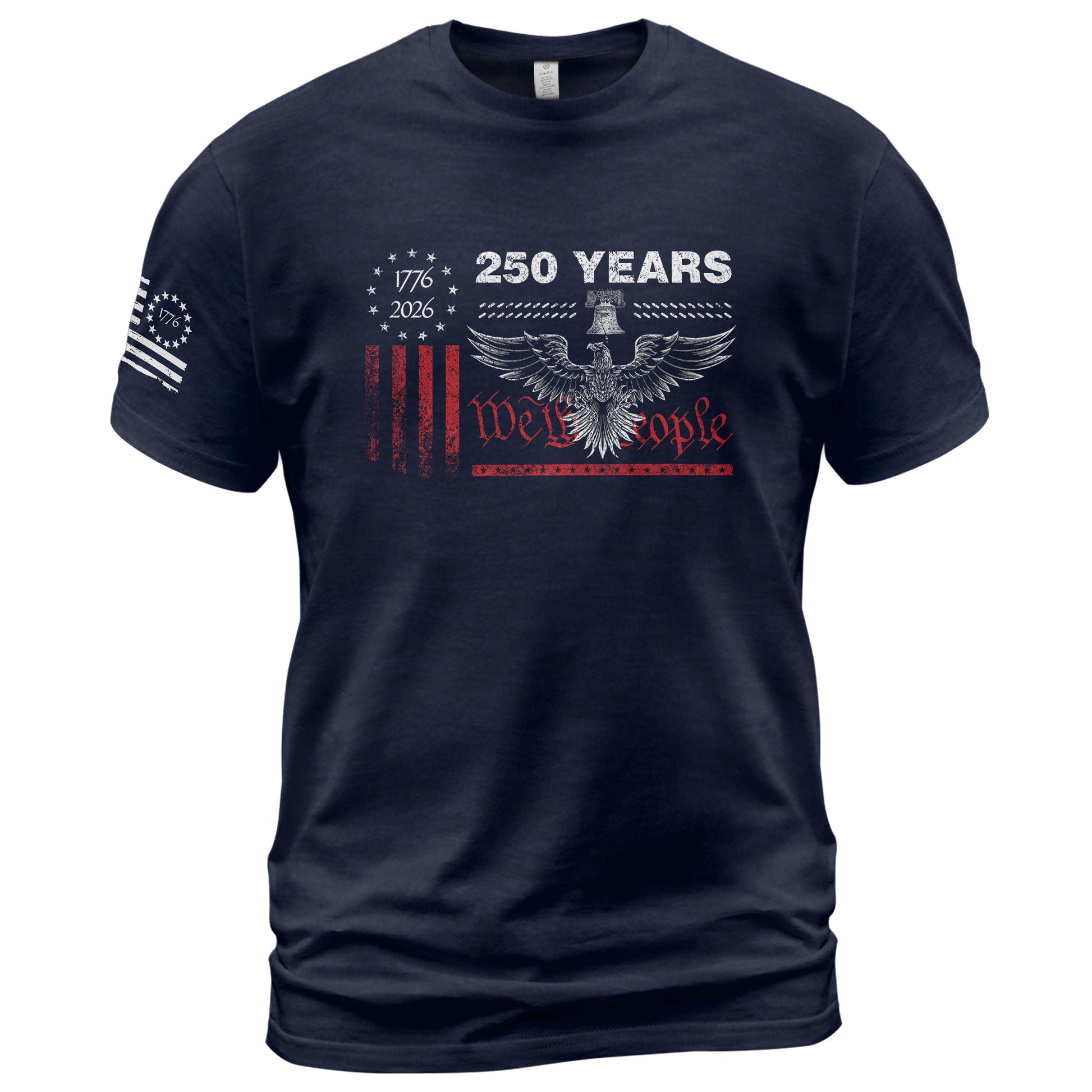 USA 250th Anniversary T-Shirt 250 Years 1776-2026 Eagle Liberty Bell Patriotic American Apparel - Rust Field Wear