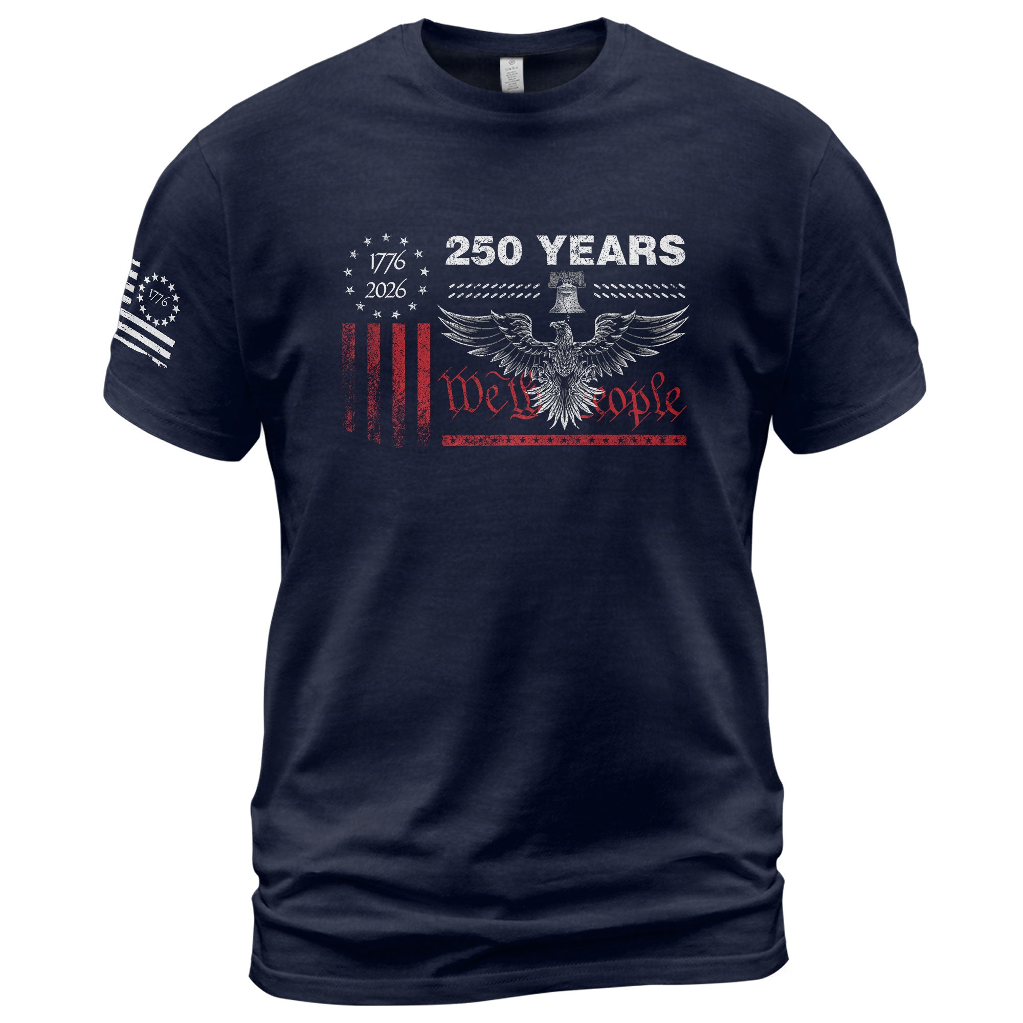 USA 250th Anniversary T-Shirt 250 Years 1776-2026 Eagle Liberty Bell Patriotic American Apparel - Rust Field Wear