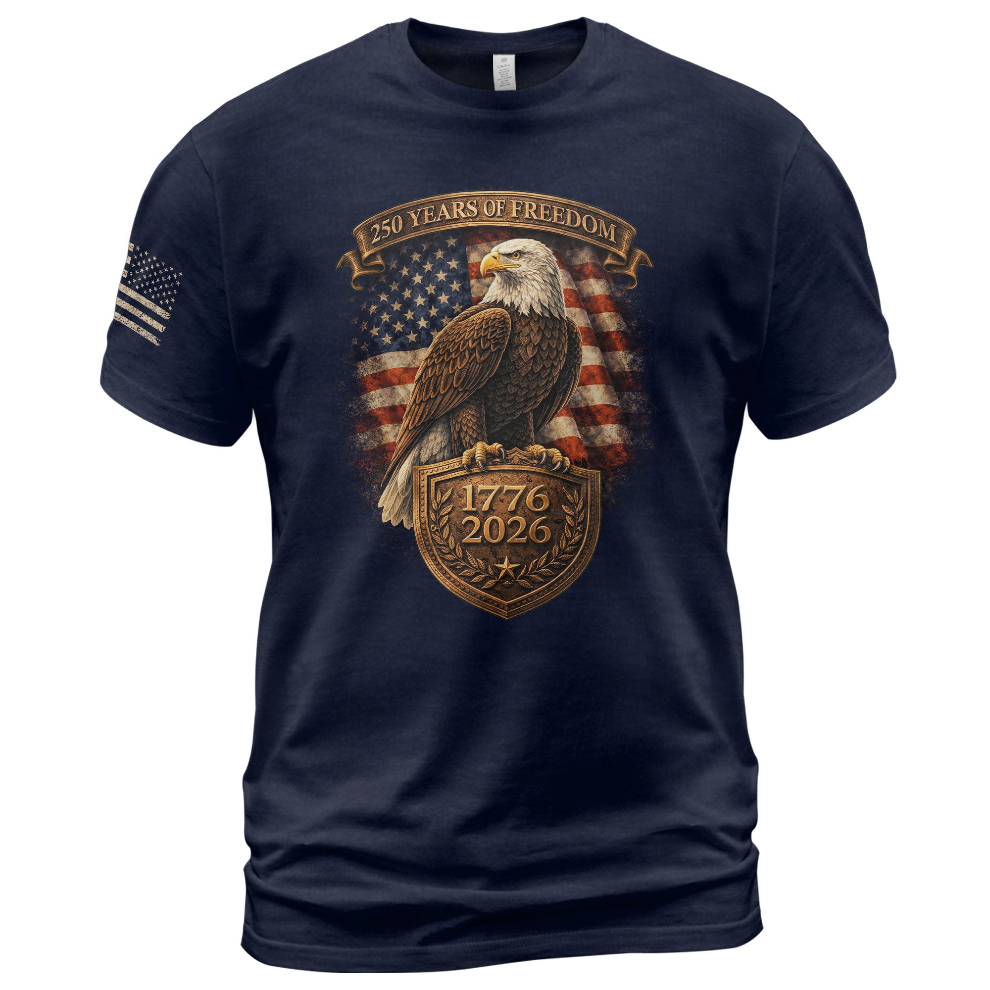 USA Eagle 250th Anniversary Patriotic Shirt Freedom Tee - Rust Field Wear