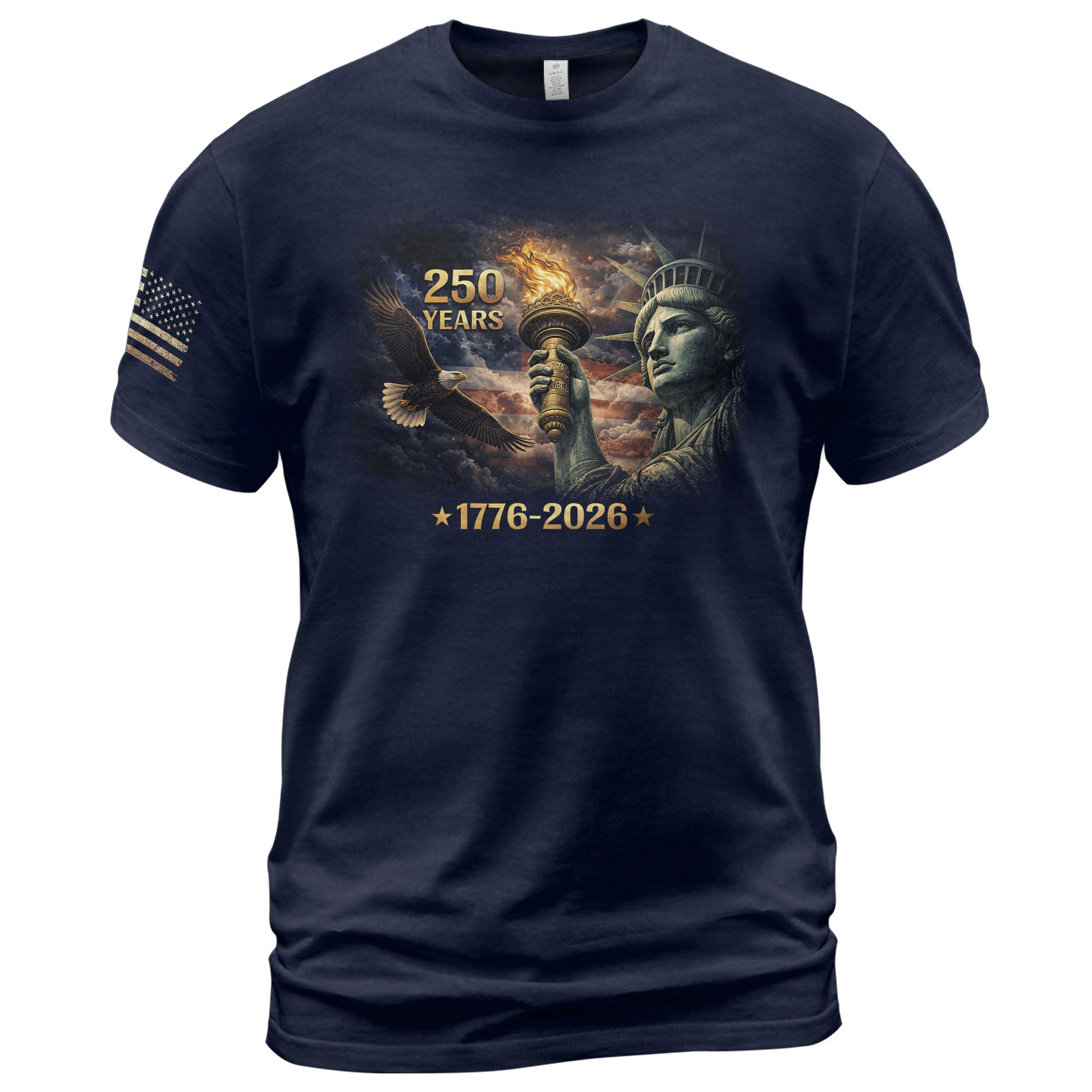250 Years America Anniversary Eagle & Statue of Liberty Freedom Legacy Shirt - Rust Field Wear