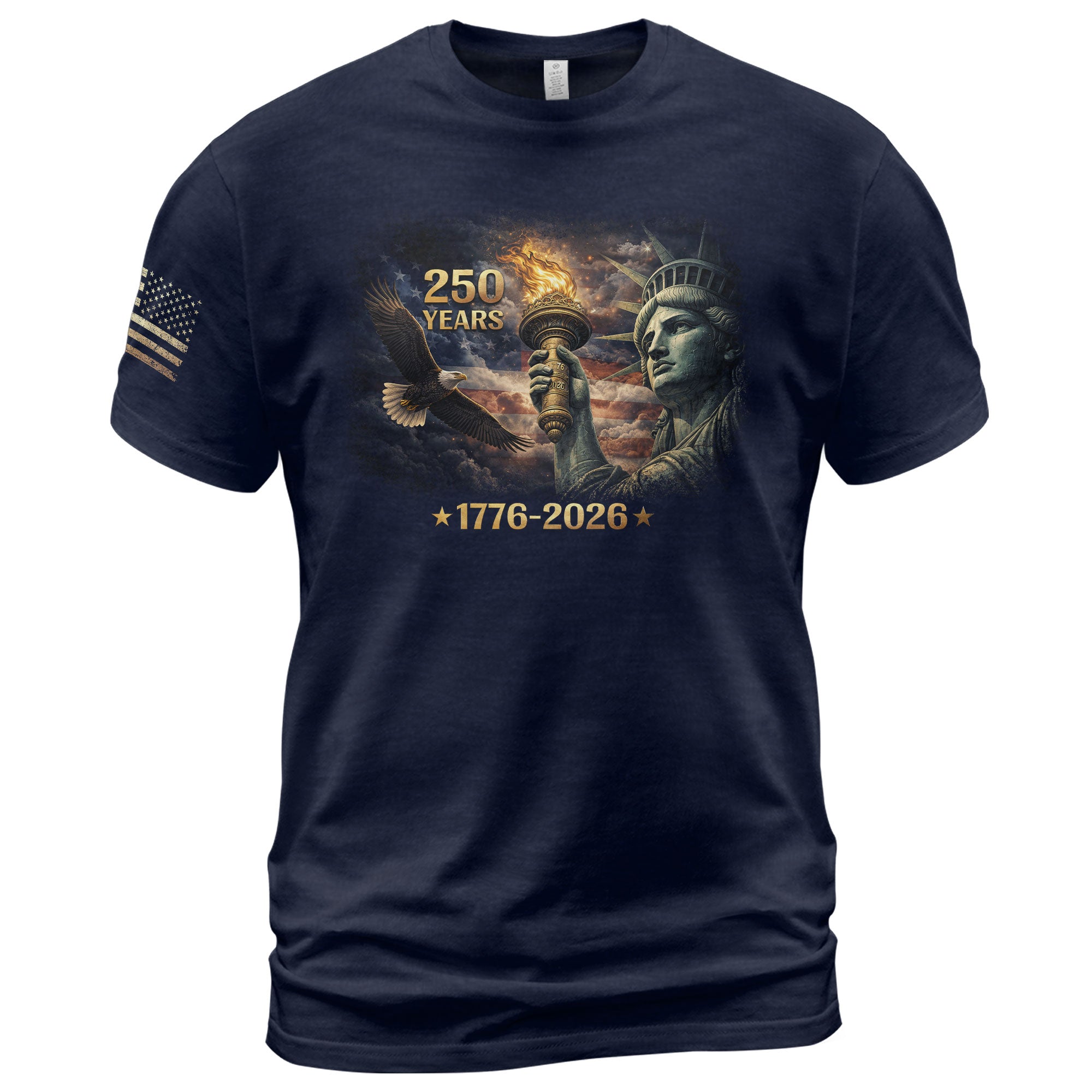 250 Years America Anniversary Eagle & Statue of Liberty Freedom Legacy Shirt - Rust Field Wear