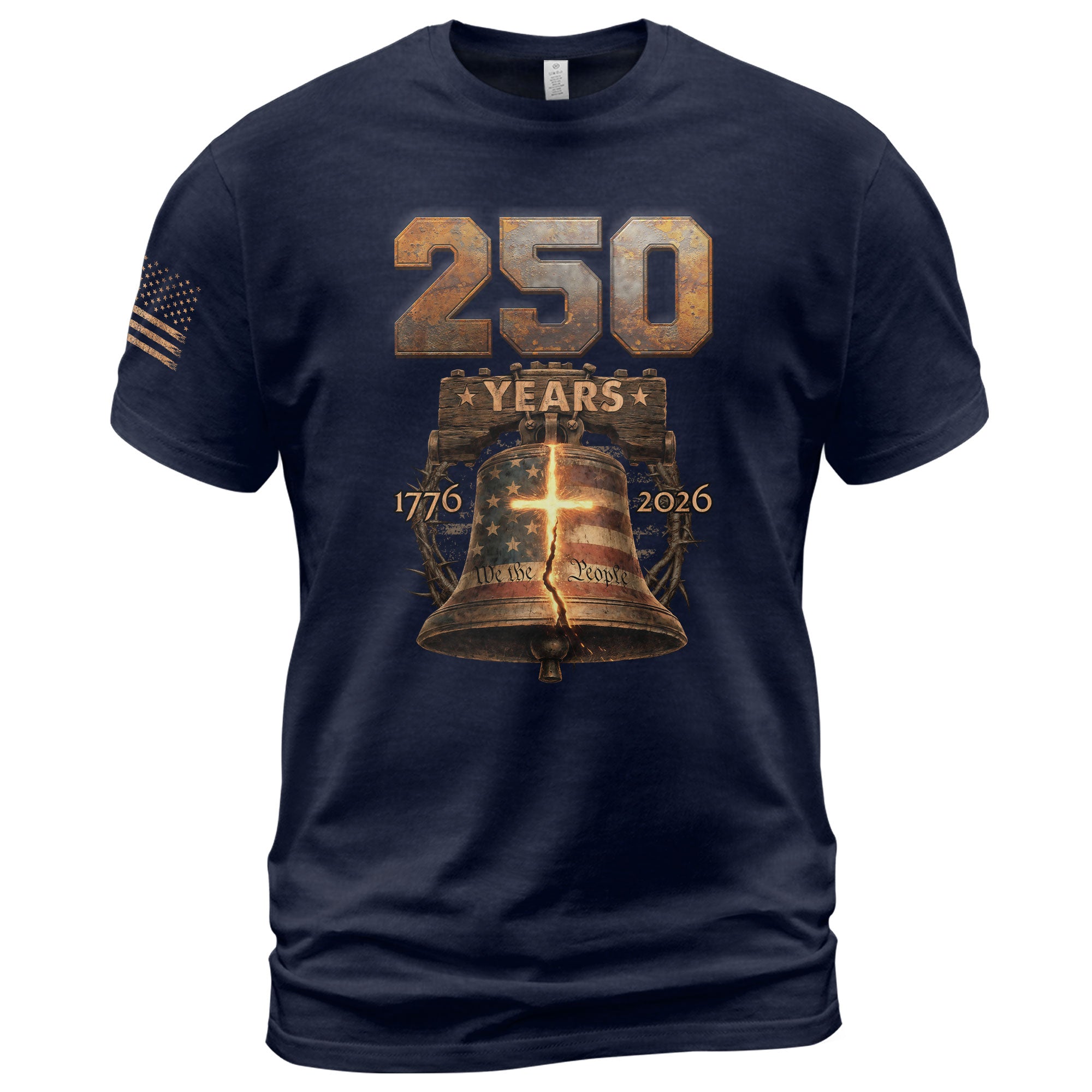 Christian Faith USA 250th Anniversary Independence Shirt 1776–2026 Patriotic Heritage - Rust Field Wear