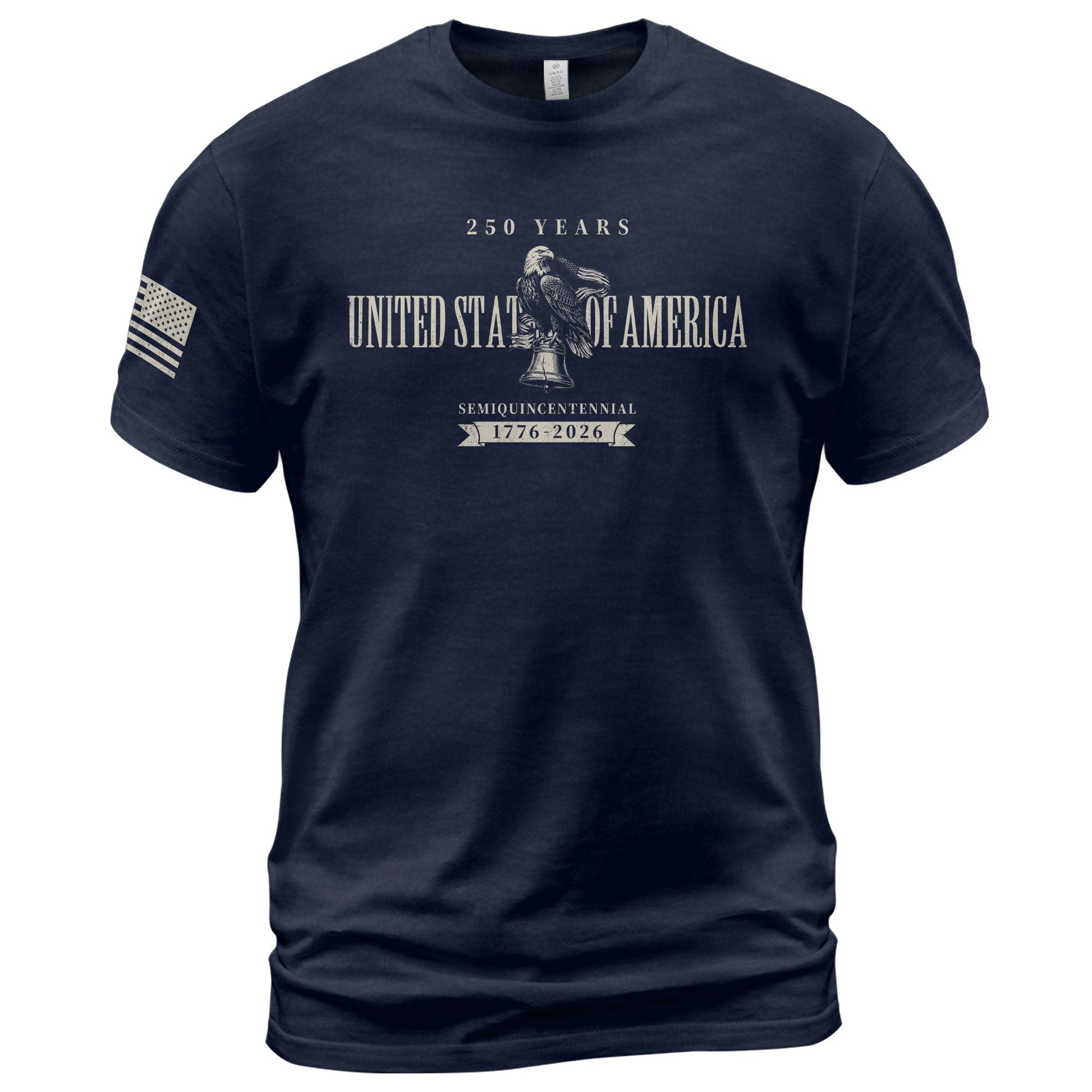 250 Years America Anniversary T-Shirt 1776-2026 - Patriotic Eagle & Distressed US Flag Men’s Anniversary Shirt - Rust Field Wear