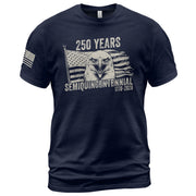American Heritage 250th Anniversary T-Shirt - USA 250 Years 1776-2026 Patriotic Eagle & Flag Men’s Tee - Rust Field Wear