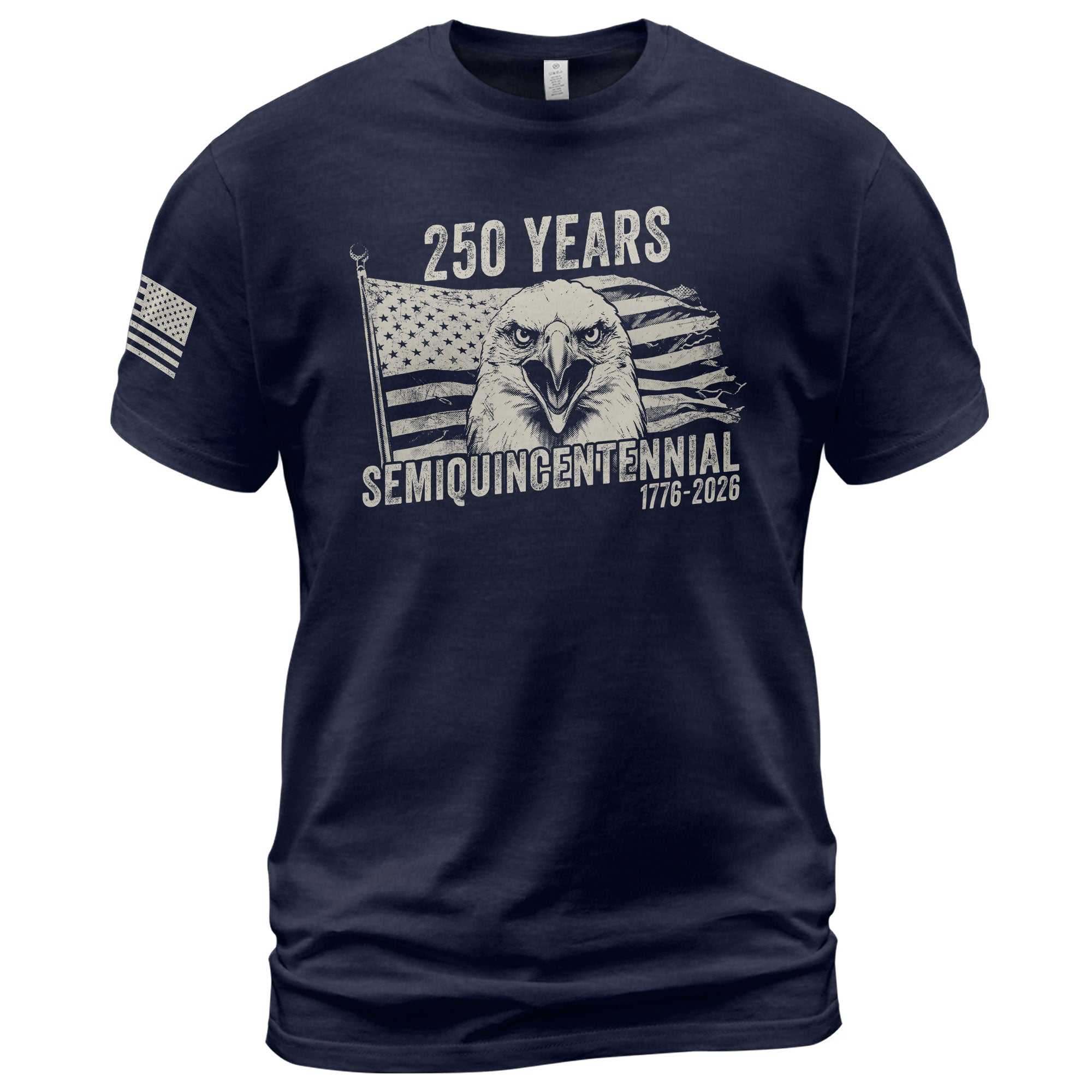 American Heritage 250th Anniversary T-Shirt - USA 250 Years 1776-2026 Patriotic Eagle & Flag Men’s Tee - Rust Field Wear