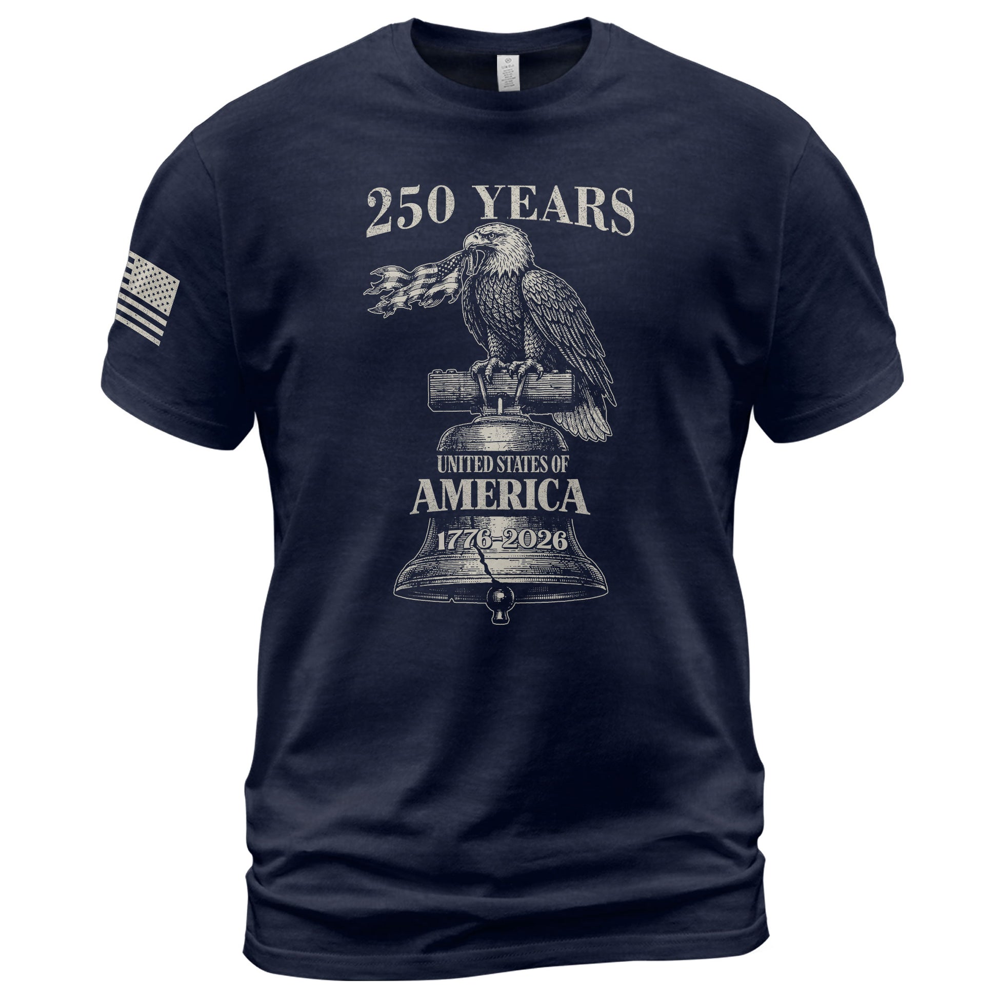 USA 250 Years Vintage T-Shirt 1776-2026 Patriotic Eagle Flag Liberty Bell Men’s Tee - Rust Field Wear