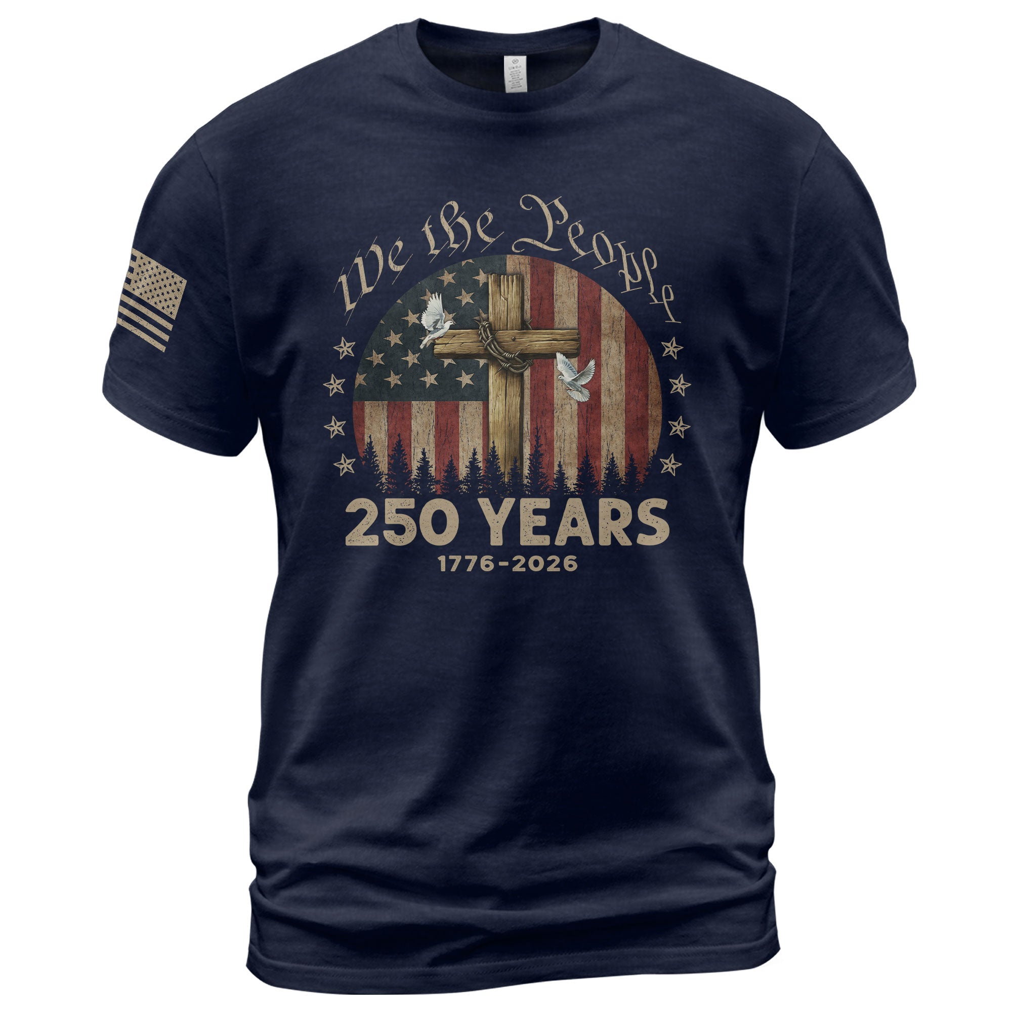 Christian Patriotic USA Shirt 250 Years Independence Tribute 1776–2026 - Rust Field Wear