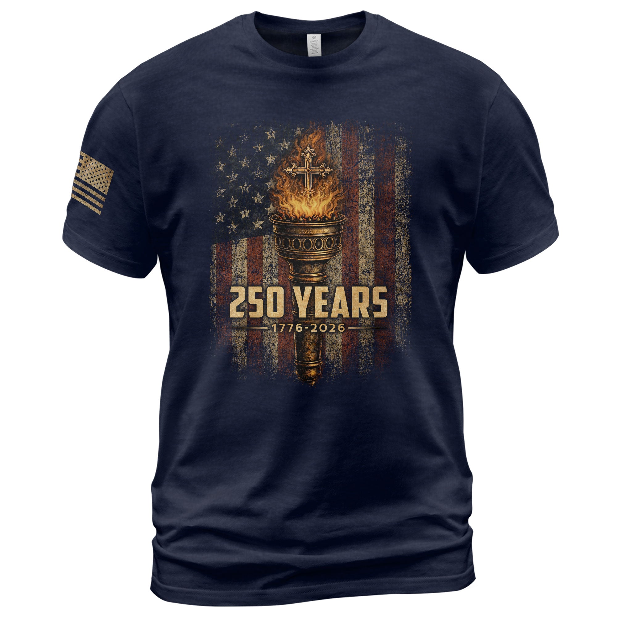 Christian Heritage USA Shirt 250th Independence Celebration Since 1776 - Rust Field Wear